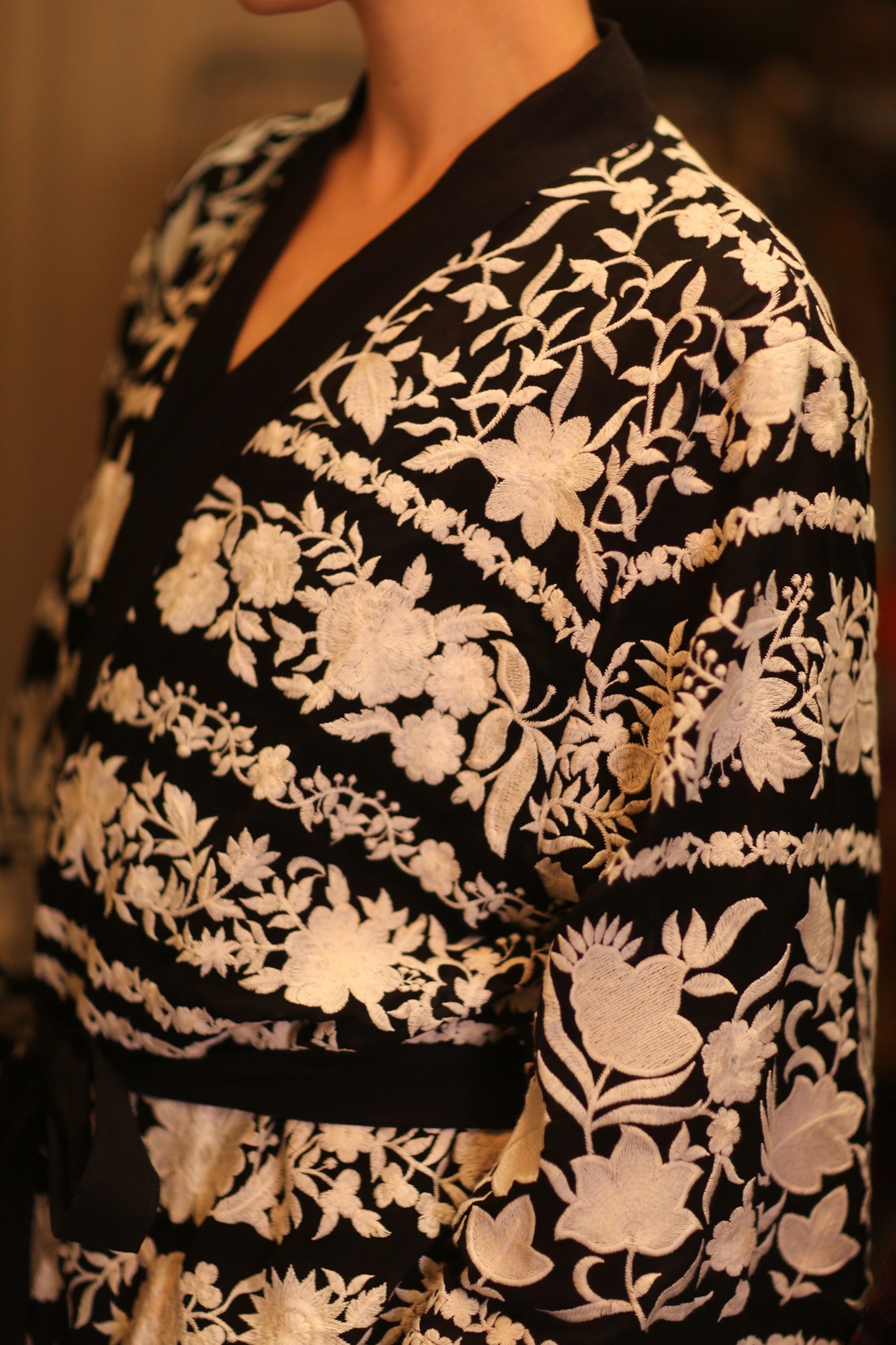 OLA EMBROIDERED SILK LONG KIMONO - MOMO STUDIO BERLIN - Berlin Concept Store - sustainable & ethical fashion