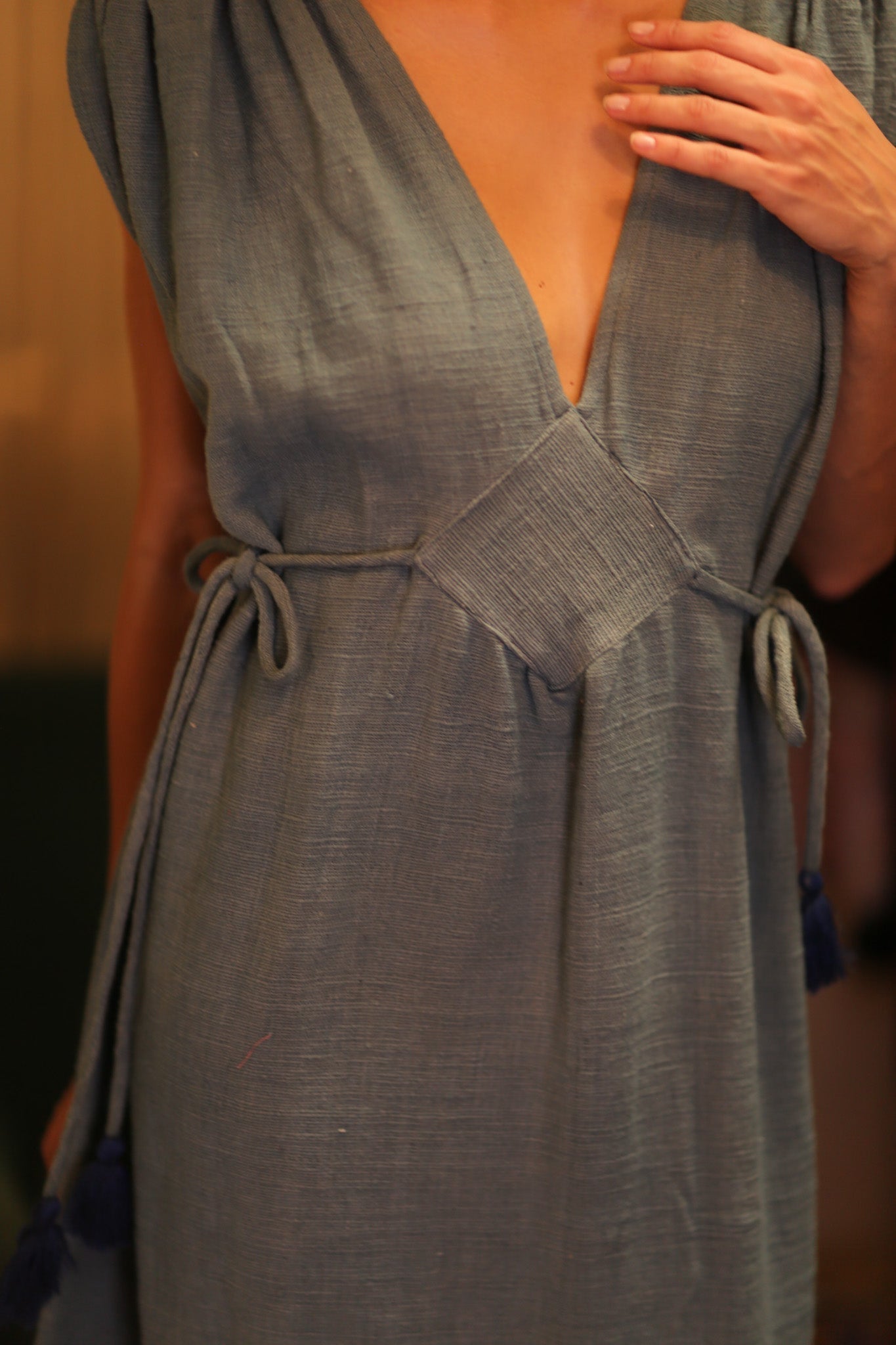 ORGANIC HANDWOVEN COTTON VICTORIA LEADBLUE - MOMO STUDIO BERLIN - Berlin Concept Store - sustainable & ethical fashion