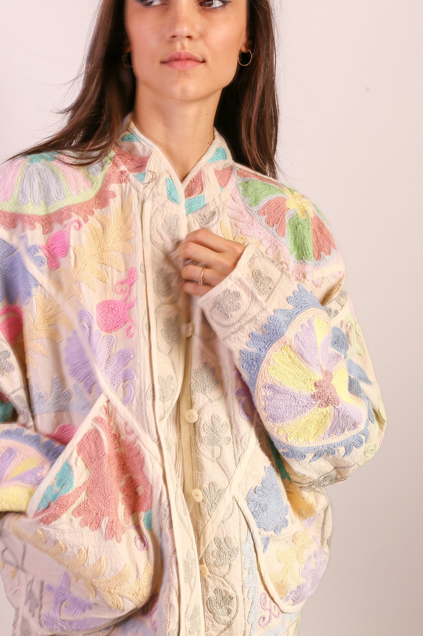 PASTEL COLOR KANTHA JACKET TILO - MOMO STUDIO BERLIN - Berlin Concept Store - sustainable & ethical fashion