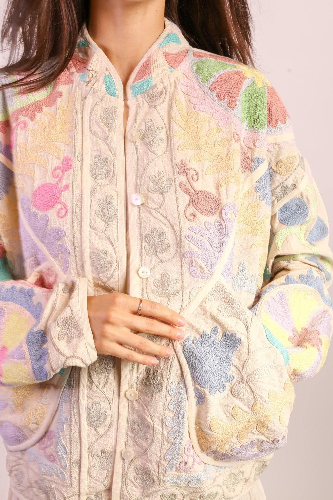 PASTEL COLOR KANTHA JACKET TILO - MOMO STUDIO BERLIN - Berlin Concept Store - sustainable & ethical fashion