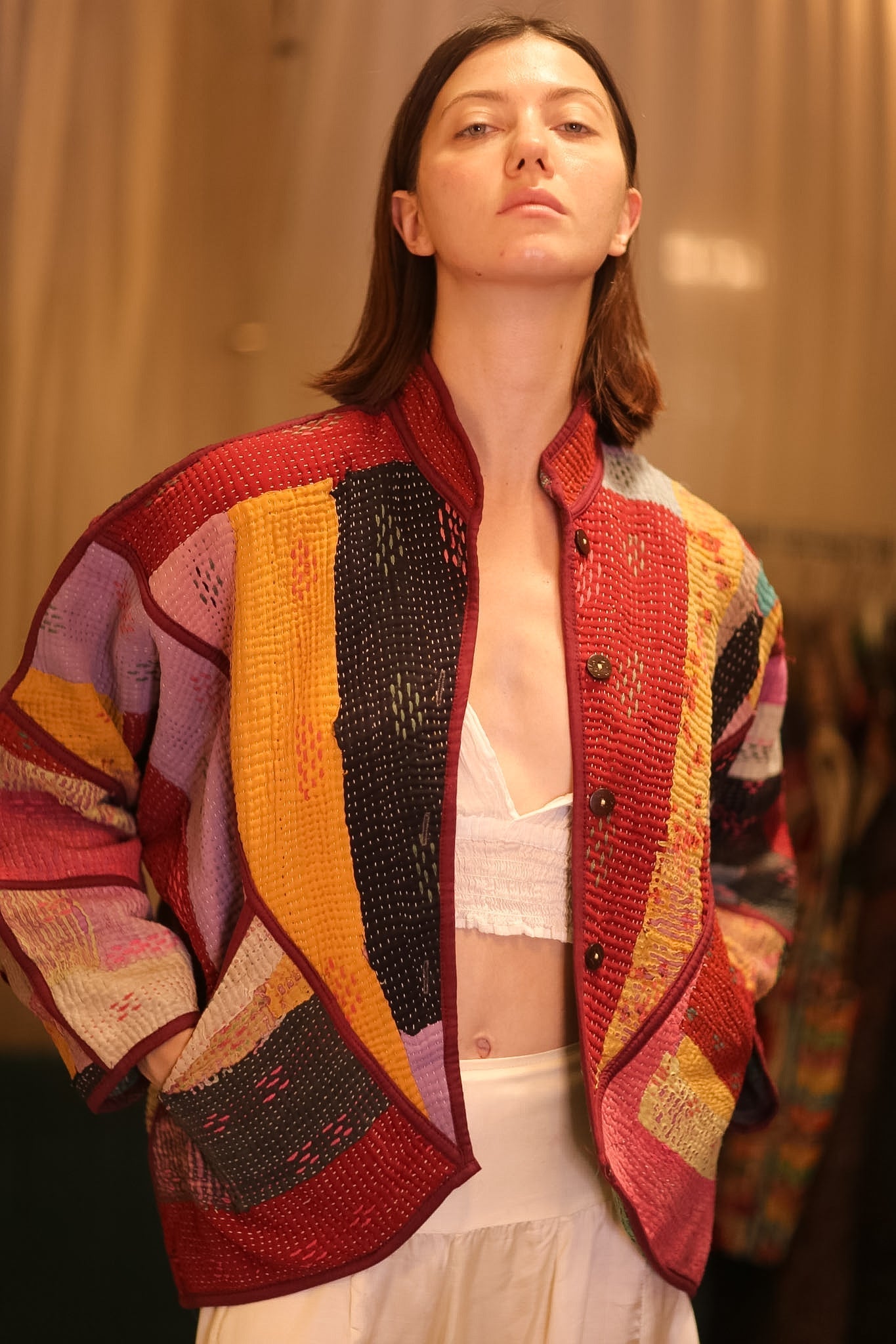 PATCHWORK PATTERN KANTHA JACKET ARPITASINGH - MOMO STUDIO BERLIN - Berlin Concept Store - sustainable & ethical fashion
