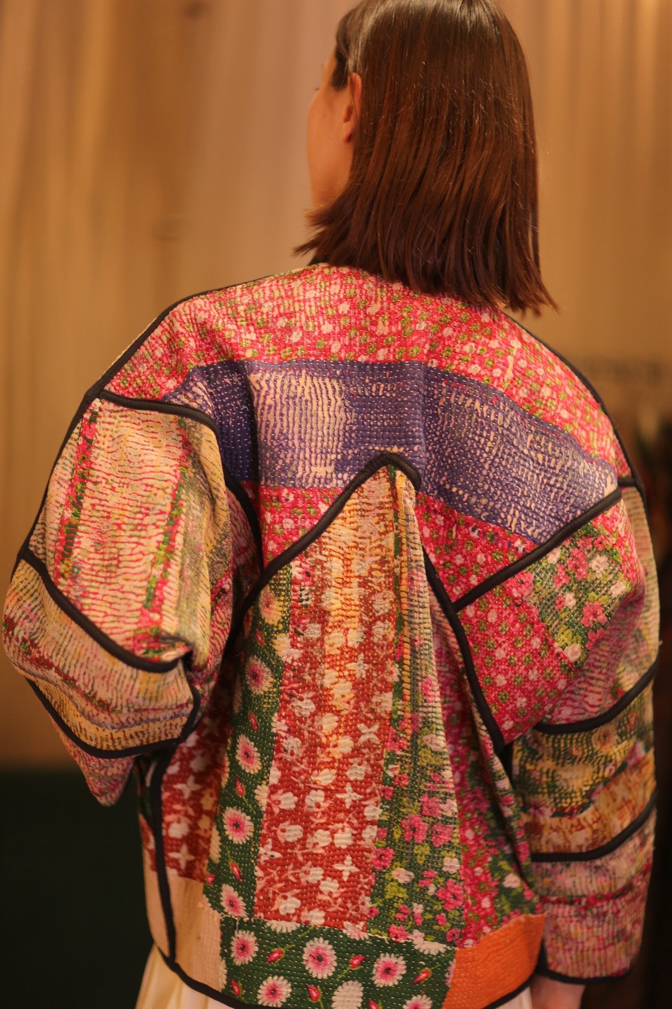 PATCHWORK PATTERN KANTHA JACKET FLOWER GARDEN - MOMO STUDIO BERLIN - Berlin Concept Store - sustainable & ethical fashion