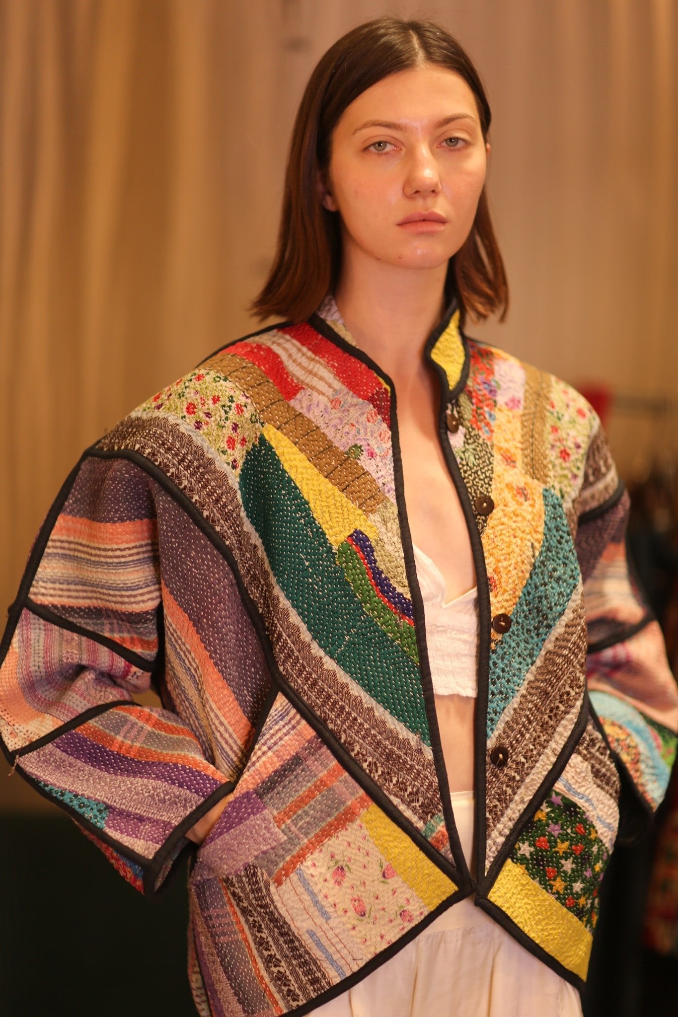 PATCHWORK PATTERN KANTHA JACKET KHAOYAI - MOMO STUDIO BERLIN - Berlin Concept Store - sustainable & ethical fashion