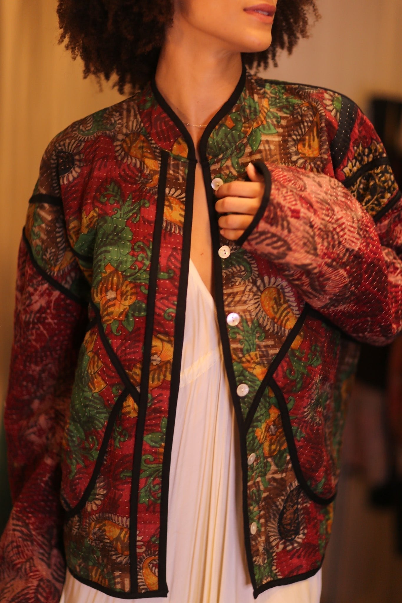 PATCHWORK PATTERN KANTHA JACKET NWEPAN - MOMO STUDIO BERLIN - Berlin Concept Store - sustainable & ethical fashion