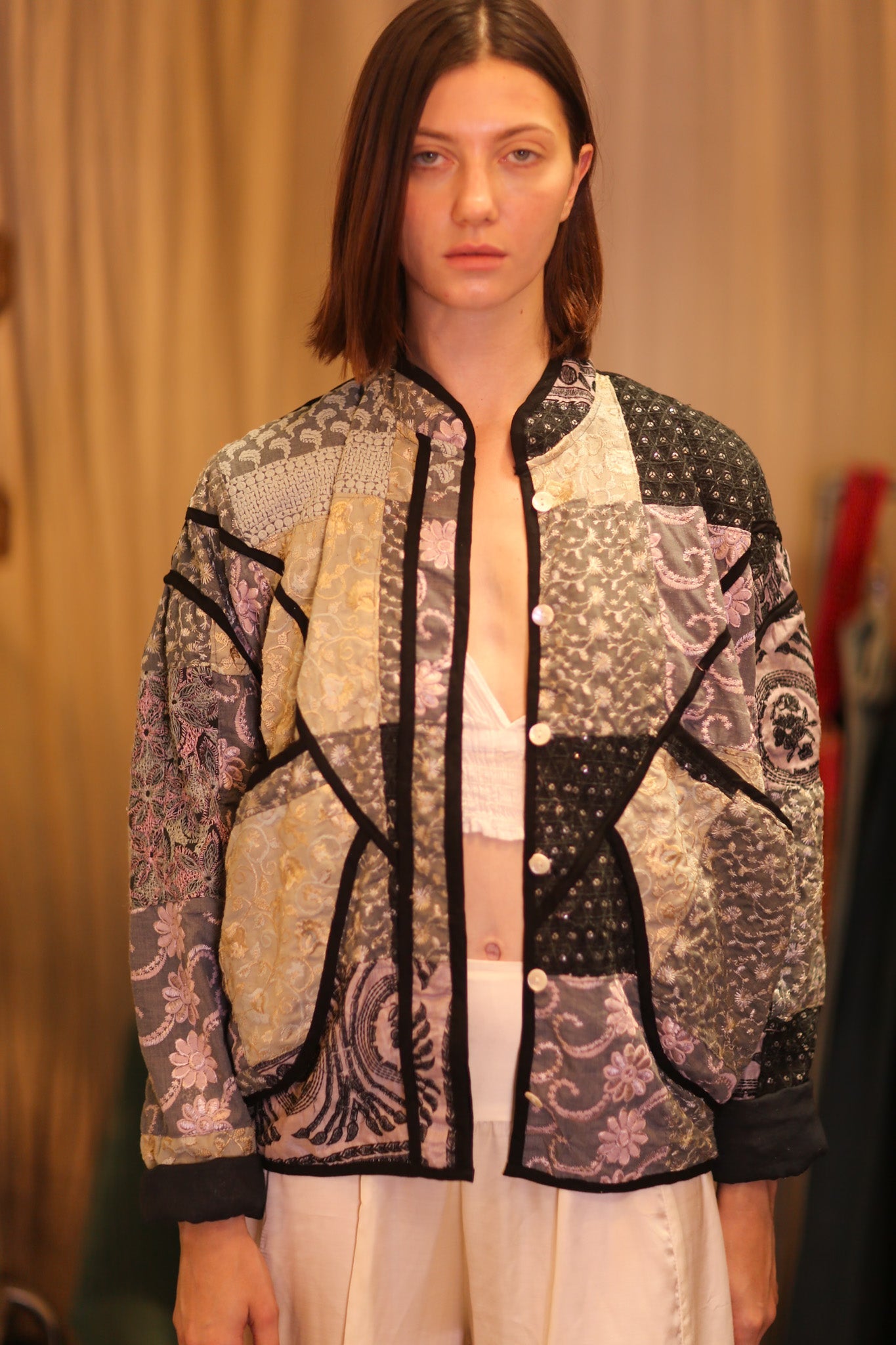 PATCHWORK PATTERN KANTHA JACKET SAKURA - MOMO STUDIO BERLIN - Berlin Concept Store - sustainable & ethical fashion