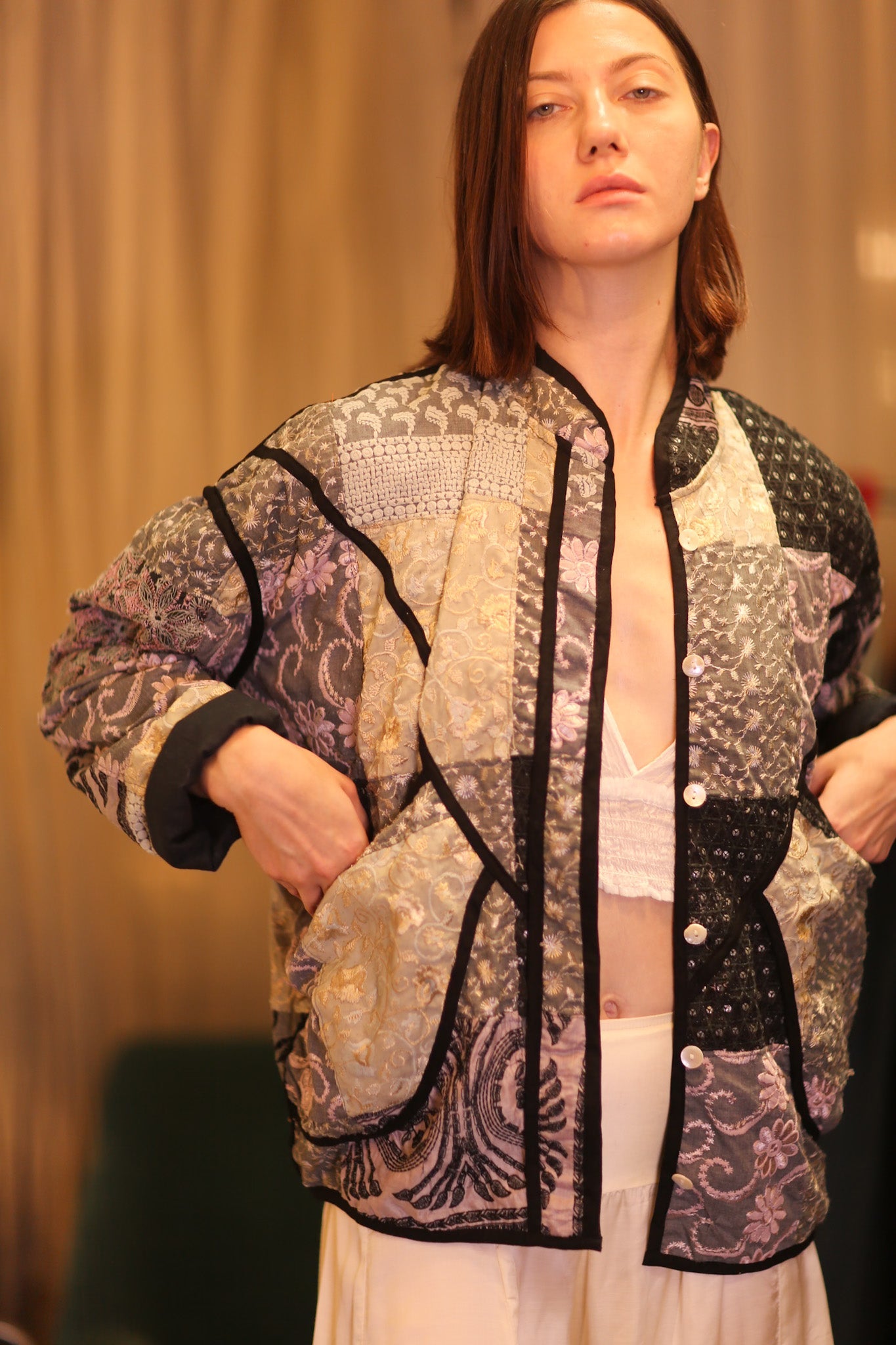 PATCHWORK PATTERN KANTHA JACKET SAKURA - MOMO STUDIO BERLIN - Berlin Concept Store - sustainable & ethical fashion