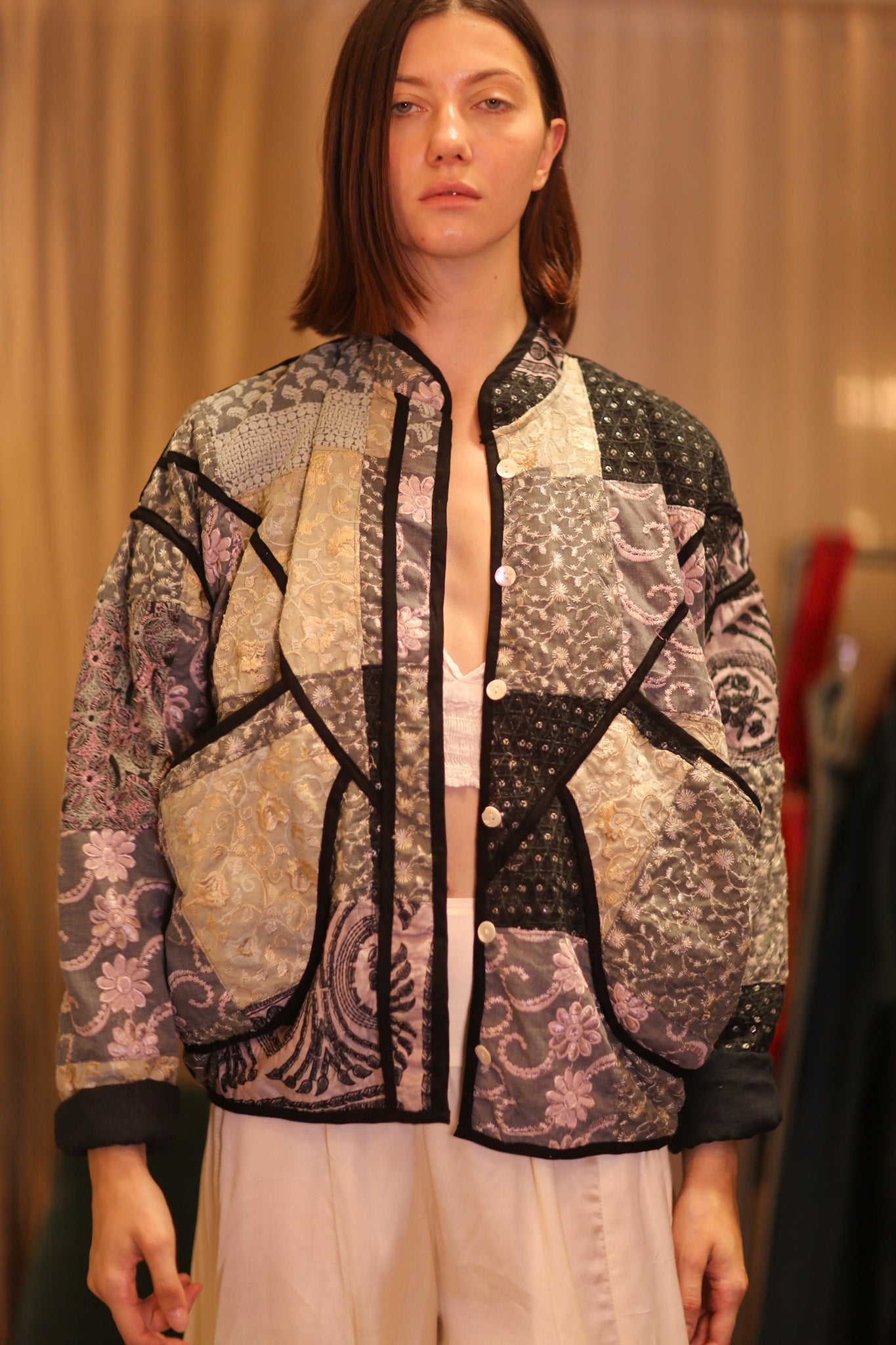 PATCHWORK PATTERN KANTHA JACKET SAKURA - MOMO STUDIO BERLIN - Berlin Concept Store - sustainable & ethical fashion