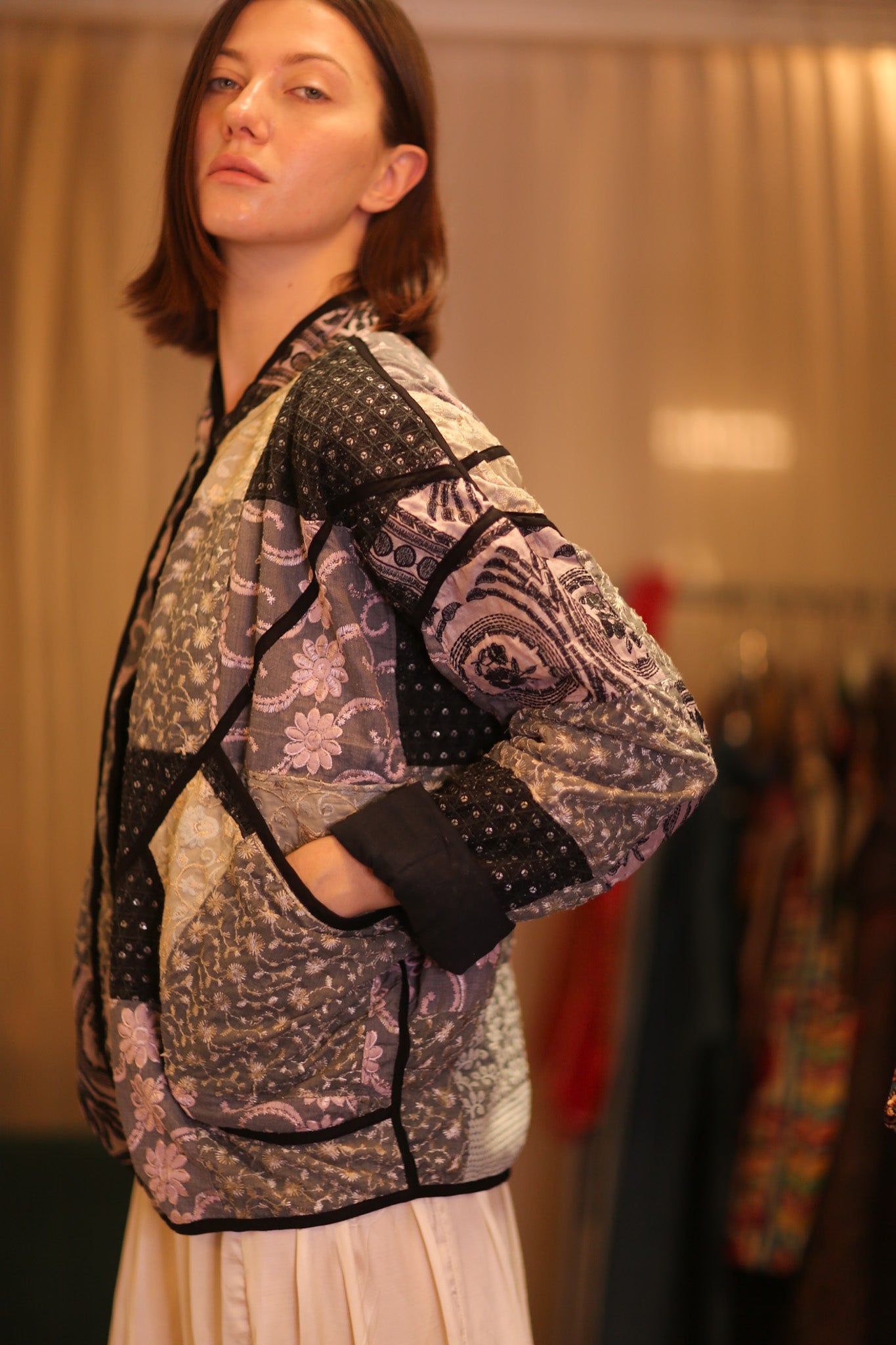 PATCHWORK PATTERN KANTHA JACKET SAKURA - MOMO STUDIO BERLIN - Berlin Concept Store - sustainable & ethical fashion