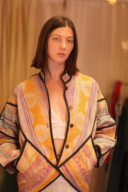 PATCHWORK PATTERN KANTHA JACKET SHWEPOE - MOMO STUDIO BERLIN - Berlin Concept Store - sustainable & ethical fashion