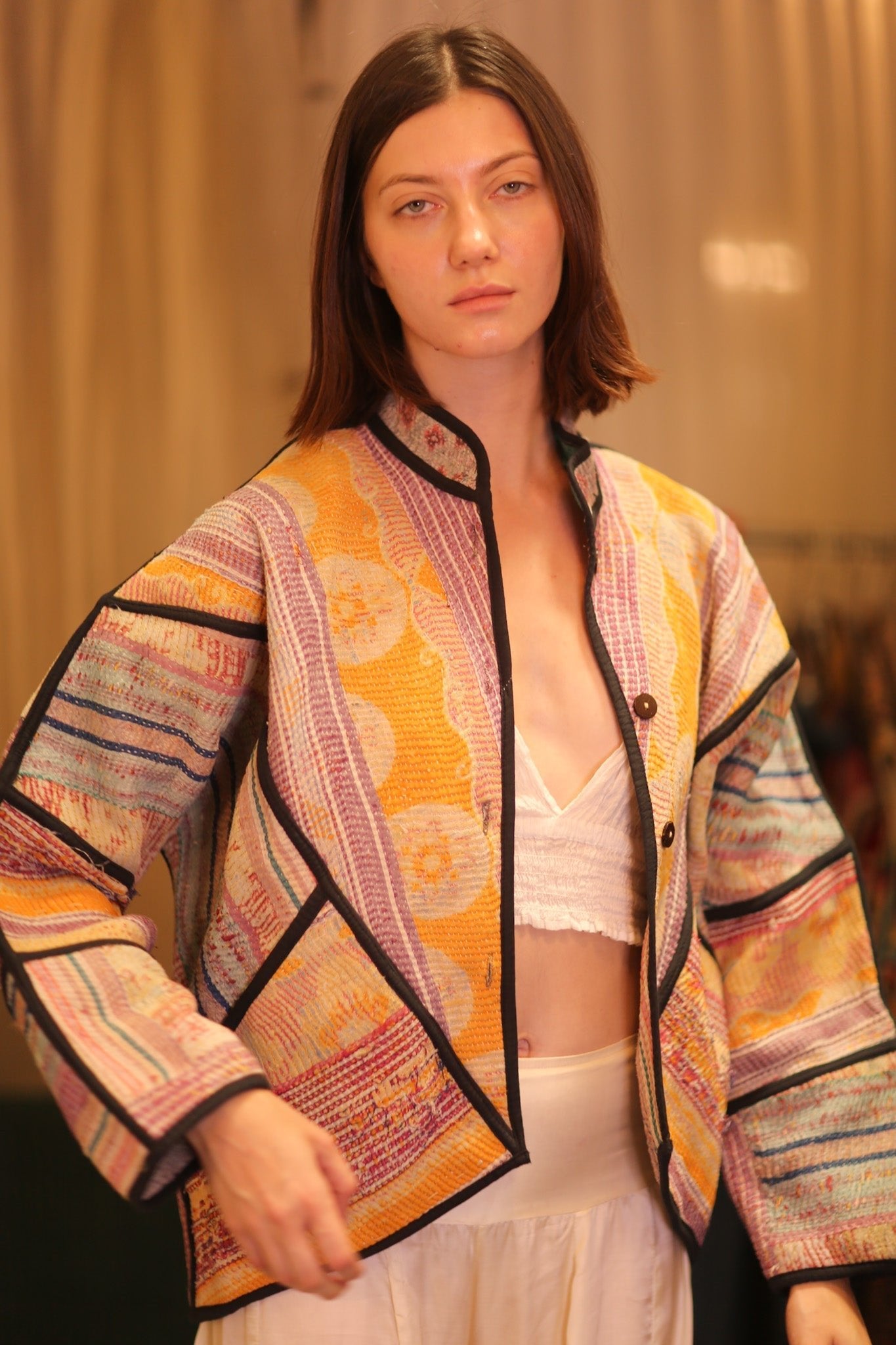 PATCHWORK PATTERN KANTHA JACKET SHWEPOE - MOMO STUDIO BERLIN - Berlin Concept Store - sustainable & ethical fashion