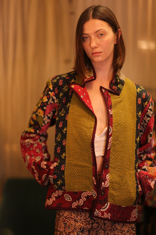 PATCHWORK PATTERN KANTHA JACKET TRIDAX - MOMO STUDIO BERLIN - Berlin Concept Store - sustainable & ethical fashion