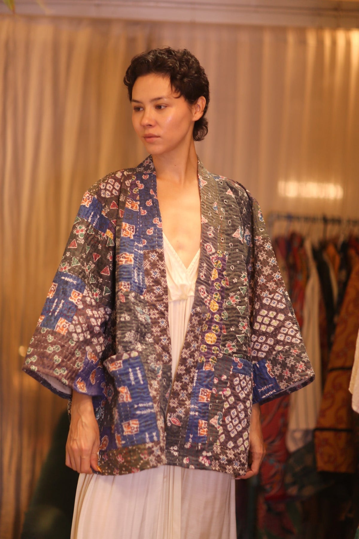 PATCHWORK PATTERN KANTHA SHORT KIMONO MEEPHYO - MOMO STUDIO BERLIN - Berlin Concept Store - sustainable & ethical fashion