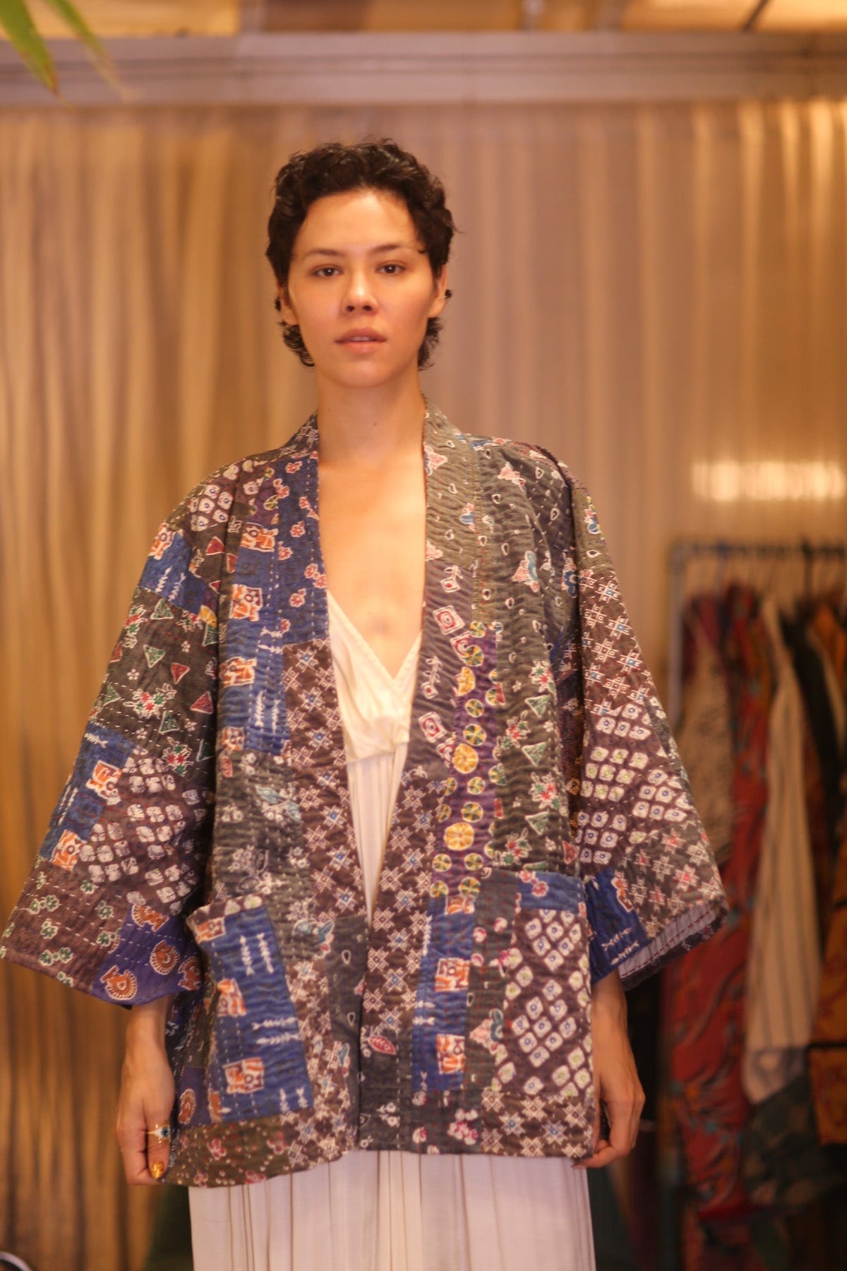 PATCHWORK PATTERN KANTHA SHORT KIMONO MEEPHYO - MOMO STUDIO BERLIN - Berlin Concept Store - sustainable & ethical fashion