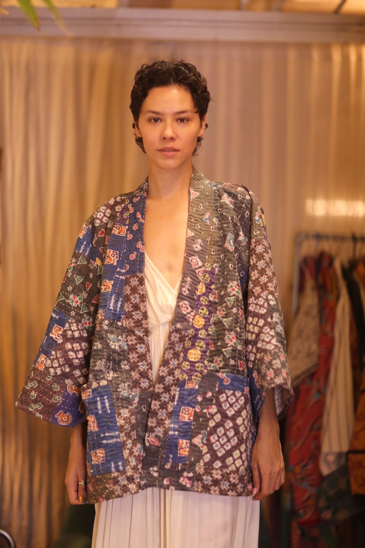 PATCHWORK PATTERN KANTHA SHORT KIMONO MEEPHYO - MOMO STUDIO BERLIN - Berlin Concept Store - sustainable & ethical fashion