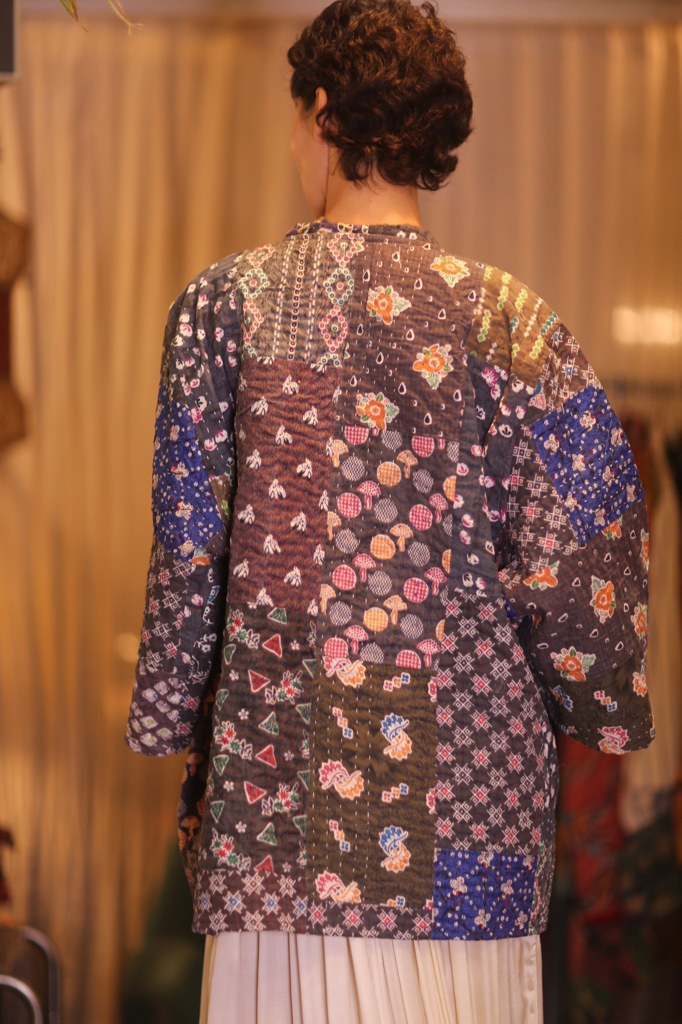 PATCHWORK PATTERN KANTHA SHORT KIMONO NAYVI - MOMO STUDIO BERLIN - Berlin Concept Store - sustainable & ethical fashion
