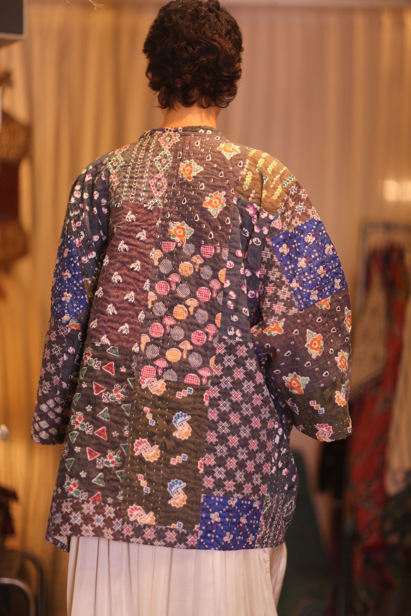 PATCHWORK PATTERN KANTHA SHORT KIMONO NAYVI - MOMO STUDIO BERLIN - Berlin Concept Store - sustainable & ethical fashion
