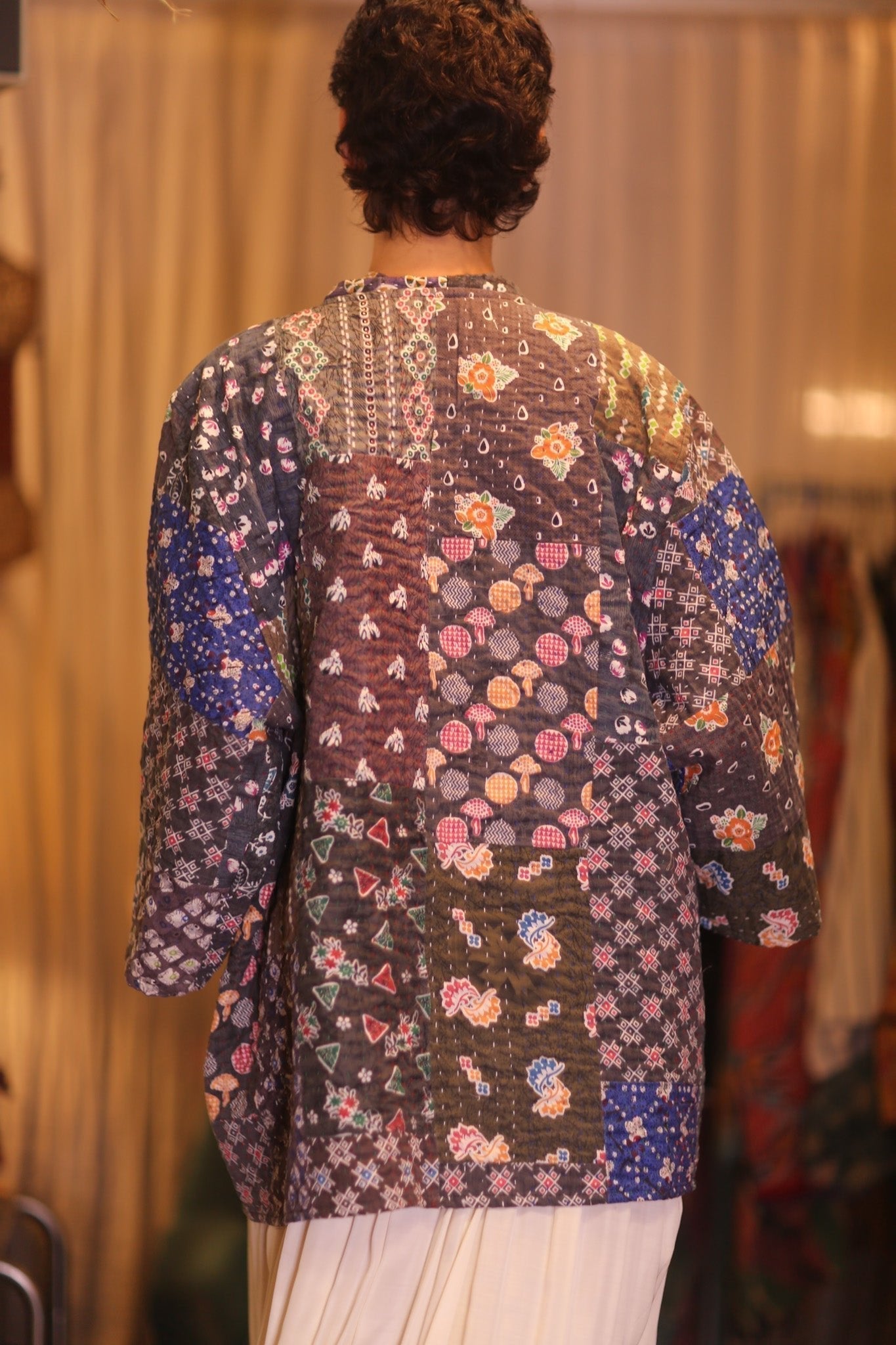 PATCHWORK PATTERN KANTHA SHORT KIMONO NAYVI - MOMO STUDIO BERLIN - Berlin Concept Store - sustainable & ethical fashion