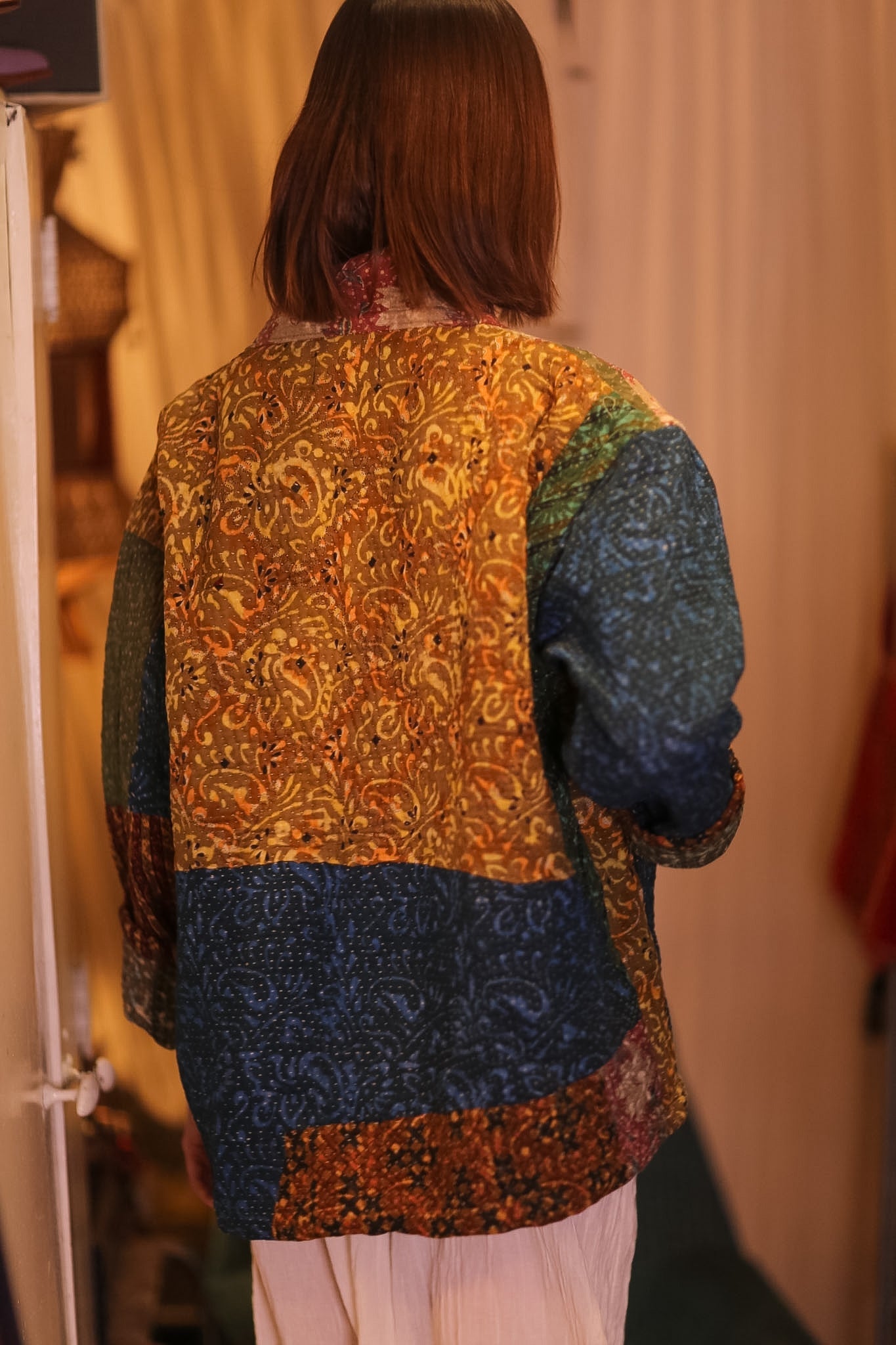 PATCHWORK PATTERN KANTHA SHORT KIMONO SAUNGOU - MOMO STUDIO BERLIN - Berlin Concept Store - sustainable & ethical fashion