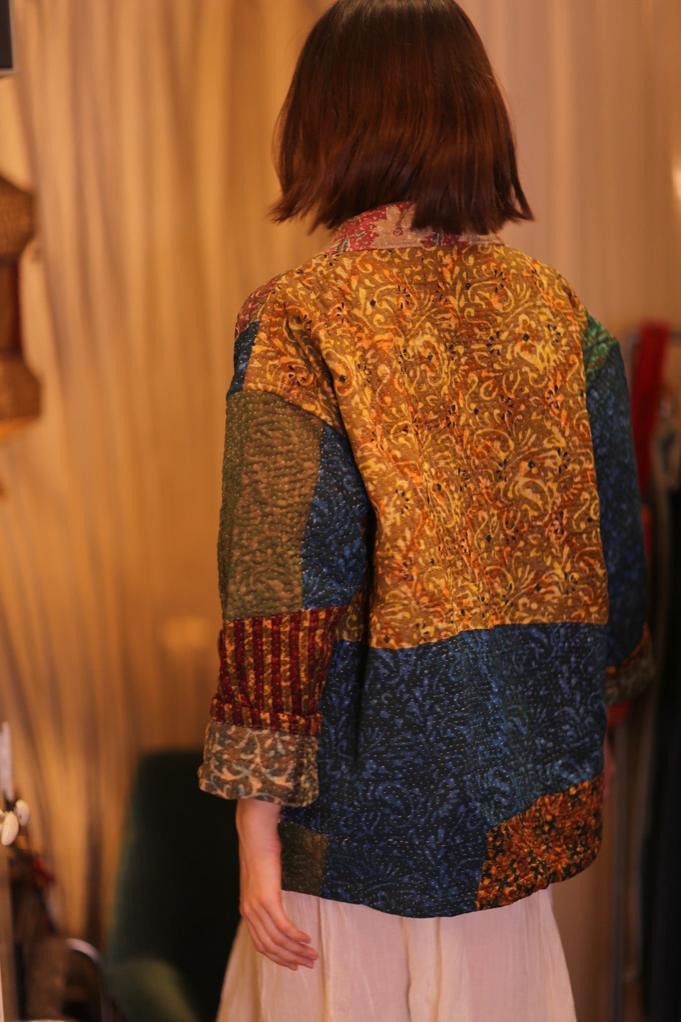 PATCHWORK PATTERN KANTHA SHORT KIMONO SAUNGOU - MOMO STUDIO BERLIN - Berlin Concept Store - sustainable & ethical fashion