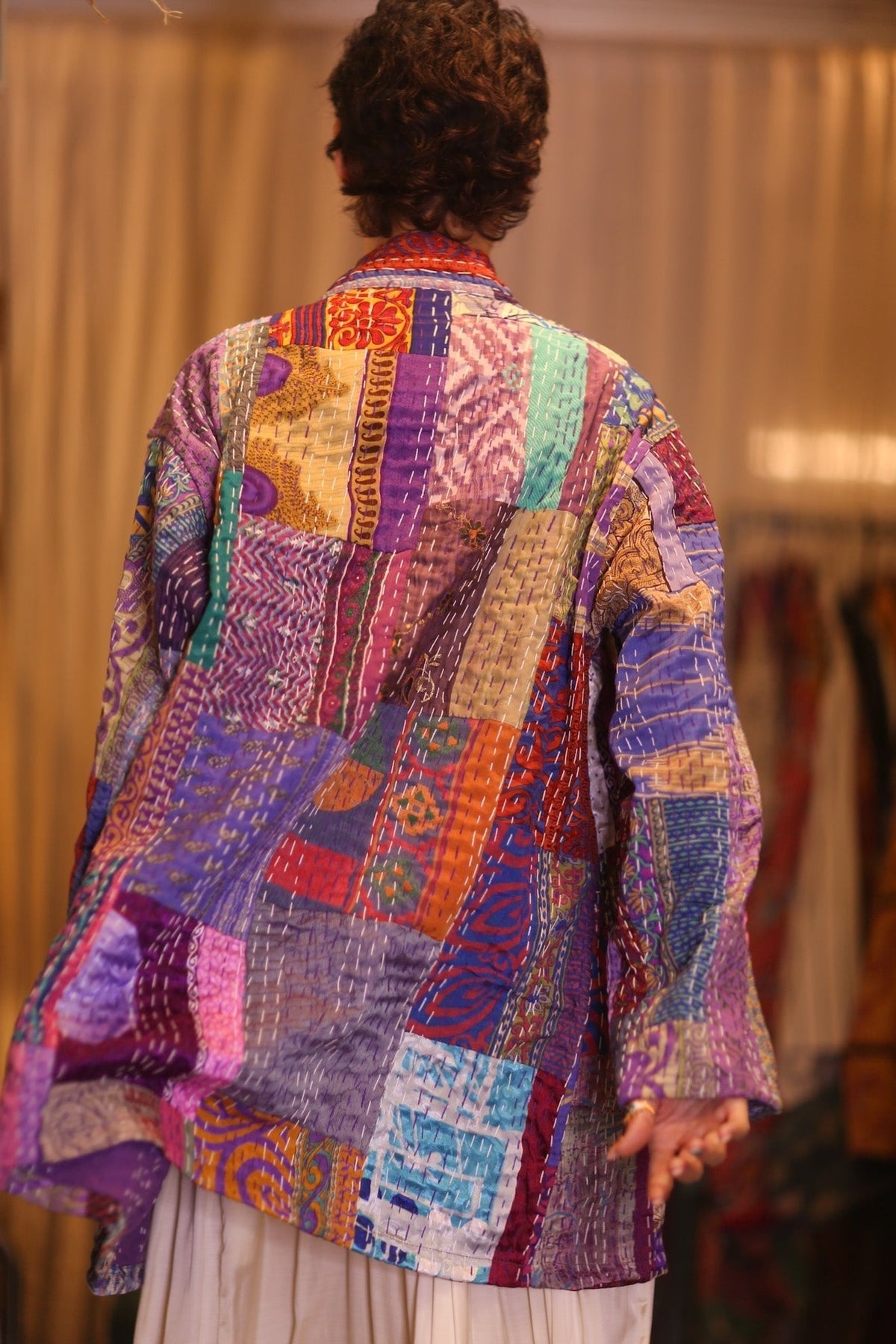 PATCHWORK PATTERN KANTHA SHORT KIMONO SUA - MOMO STUDIO BERLIN - Berlin Concept Store - sustainable & ethical fashion
