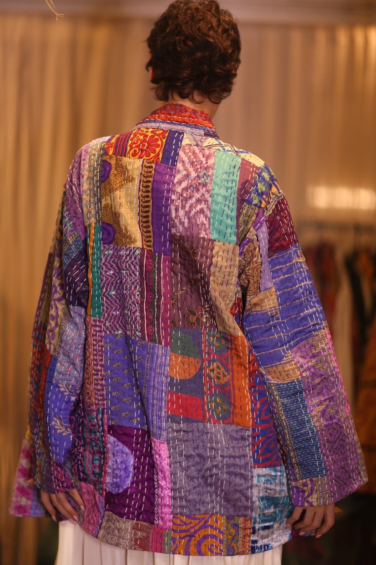 PATCHWORK PATTERN KANTHA SHORT KIMONO SUA - MOMO STUDIO BERLIN - Berlin Concept Store - sustainable & ethical fashion