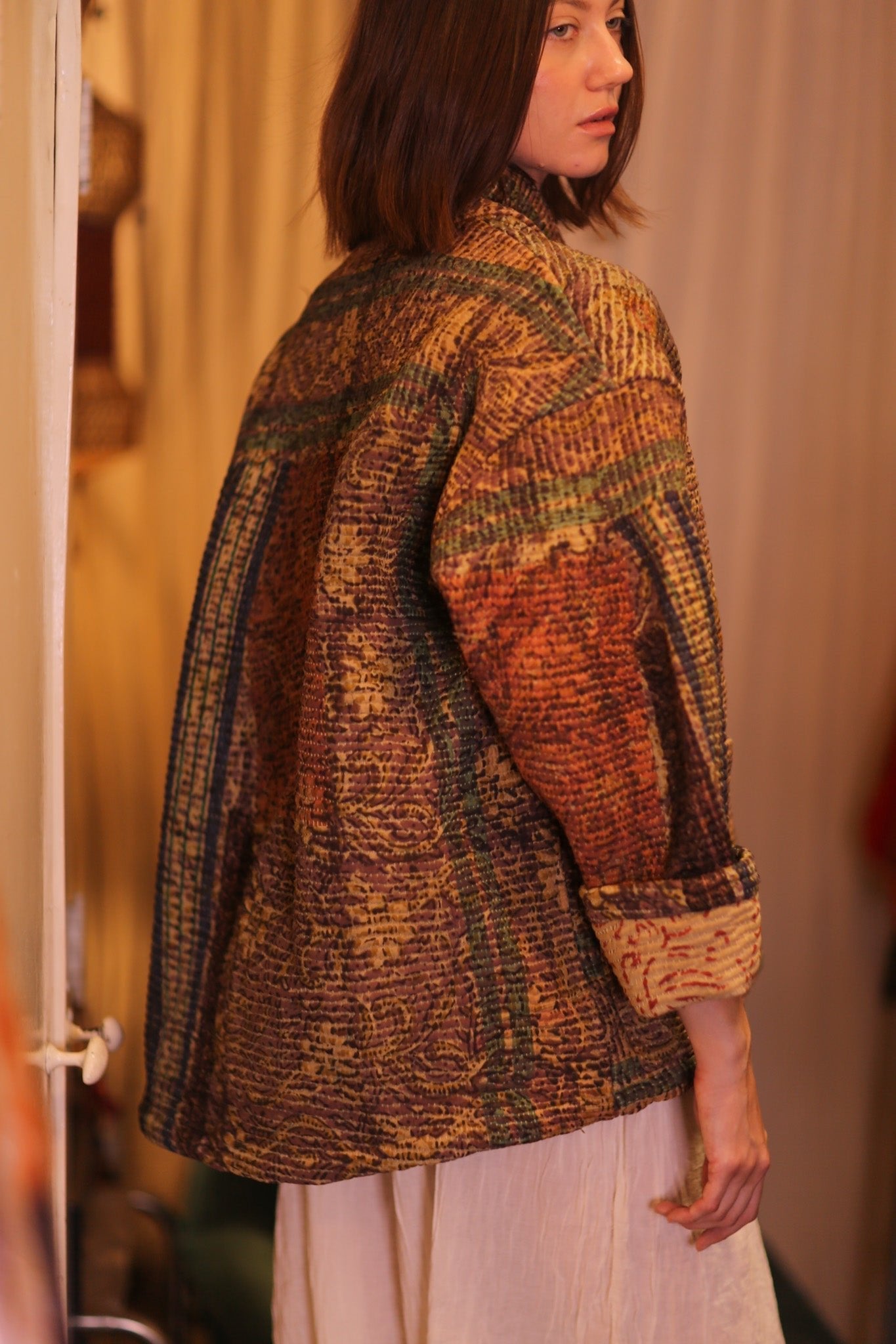 PATCHWORK PATTERN KANTHA SHORT KIMONO YAUNGNI - MOMO STUDIO BERLIN - Berlin Concept Store - sustainable & ethical fashion