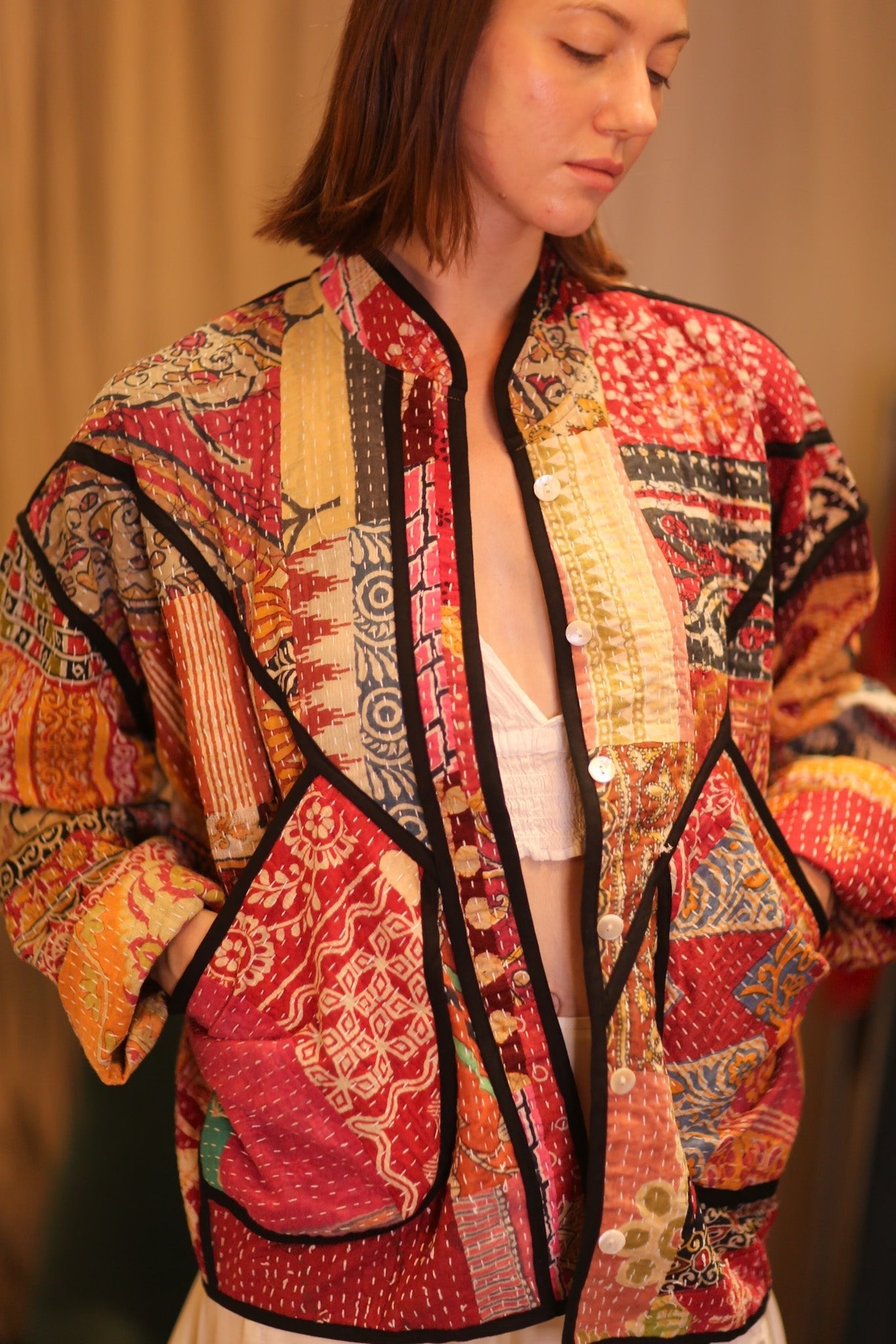 PATCHWORK PATTERN KATHAN JACKET HTIMSHU - MOMO STUDIO BERLIN - Berlin Concept Store - sustainable & ethical fashion
