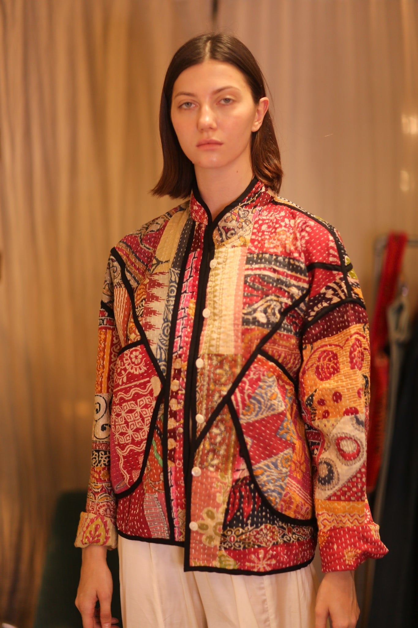 PATCHWORK PATTERN KATHAN JACKET HTIMSHU - MOMO STUDIO BERLIN - Berlin Concept Store - sustainable & ethical fashion