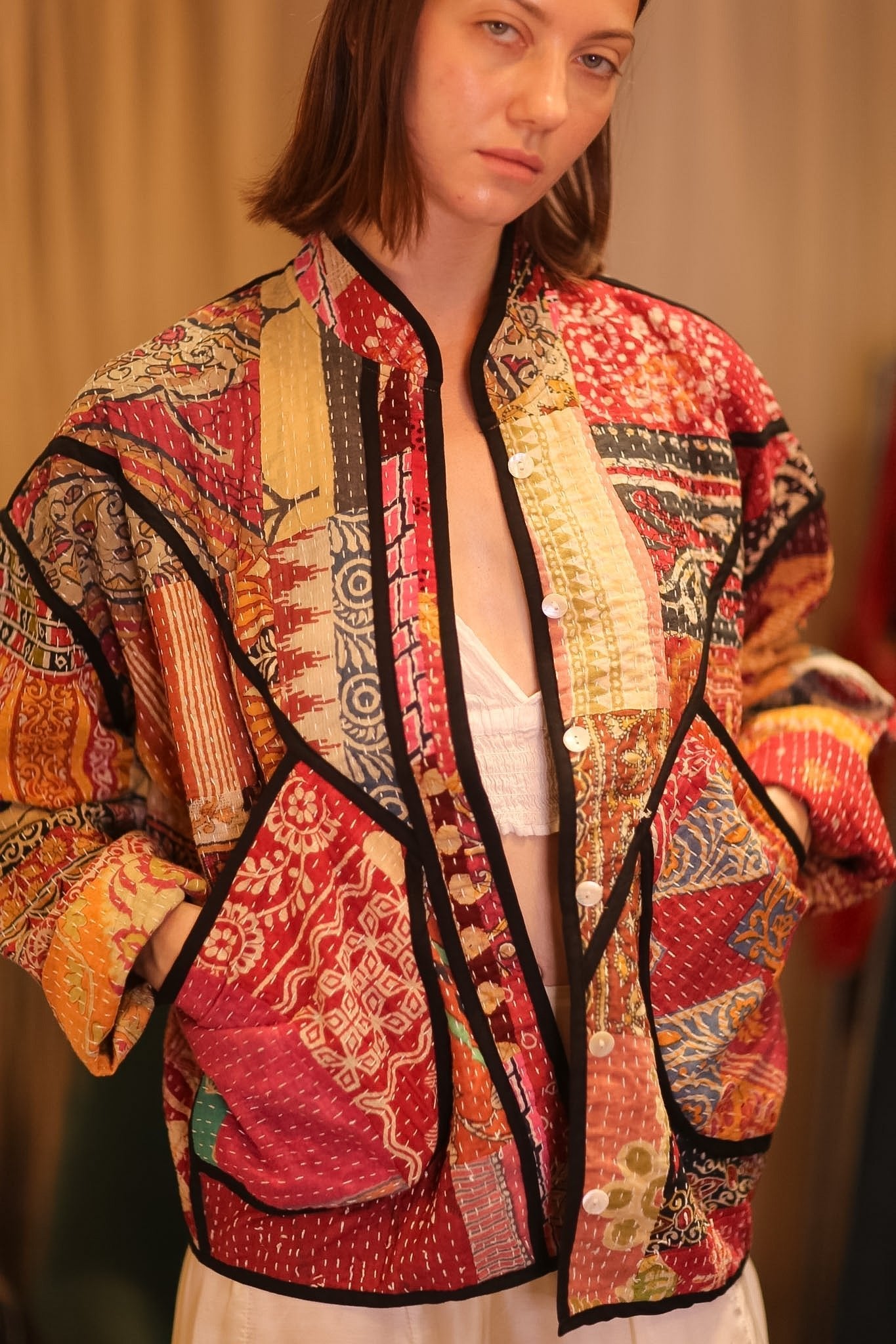PATCHWORK PATTERN KATHAN JACKET HTIMSHU - MOMO STUDIO BERLIN - Berlin Concept Store - sustainable & ethical fashion