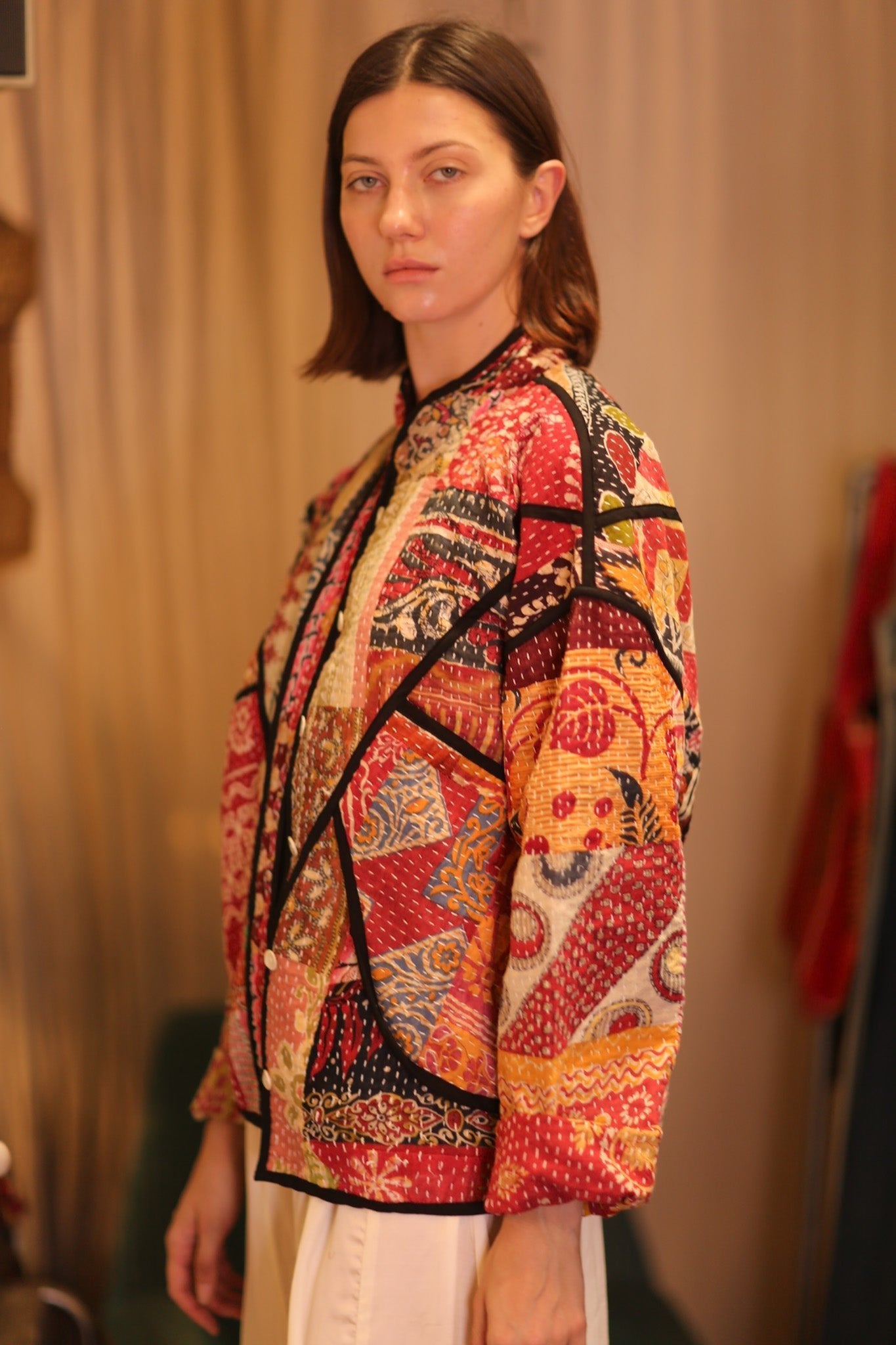 PATCHWORK PATTERN KATHAN JACKET HTIMSHU - MOMO STUDIO BERLIN - Berlin Concept Store - sustainable & ethical fashion