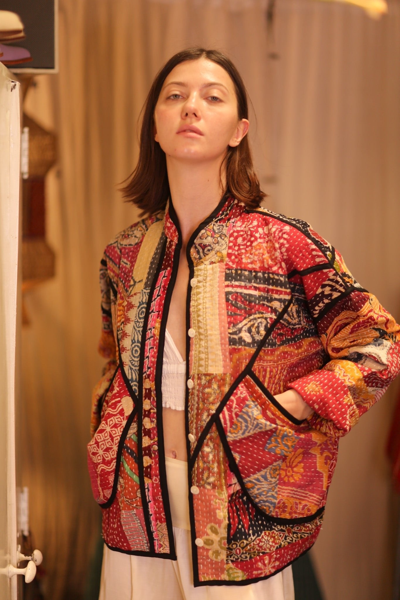 PATCHWORK PATTERN KATHAN JACKET HTIMSHU - MOMO STUDIO BERLIN - Berlin Concept Store - sustainable & ethical fashion