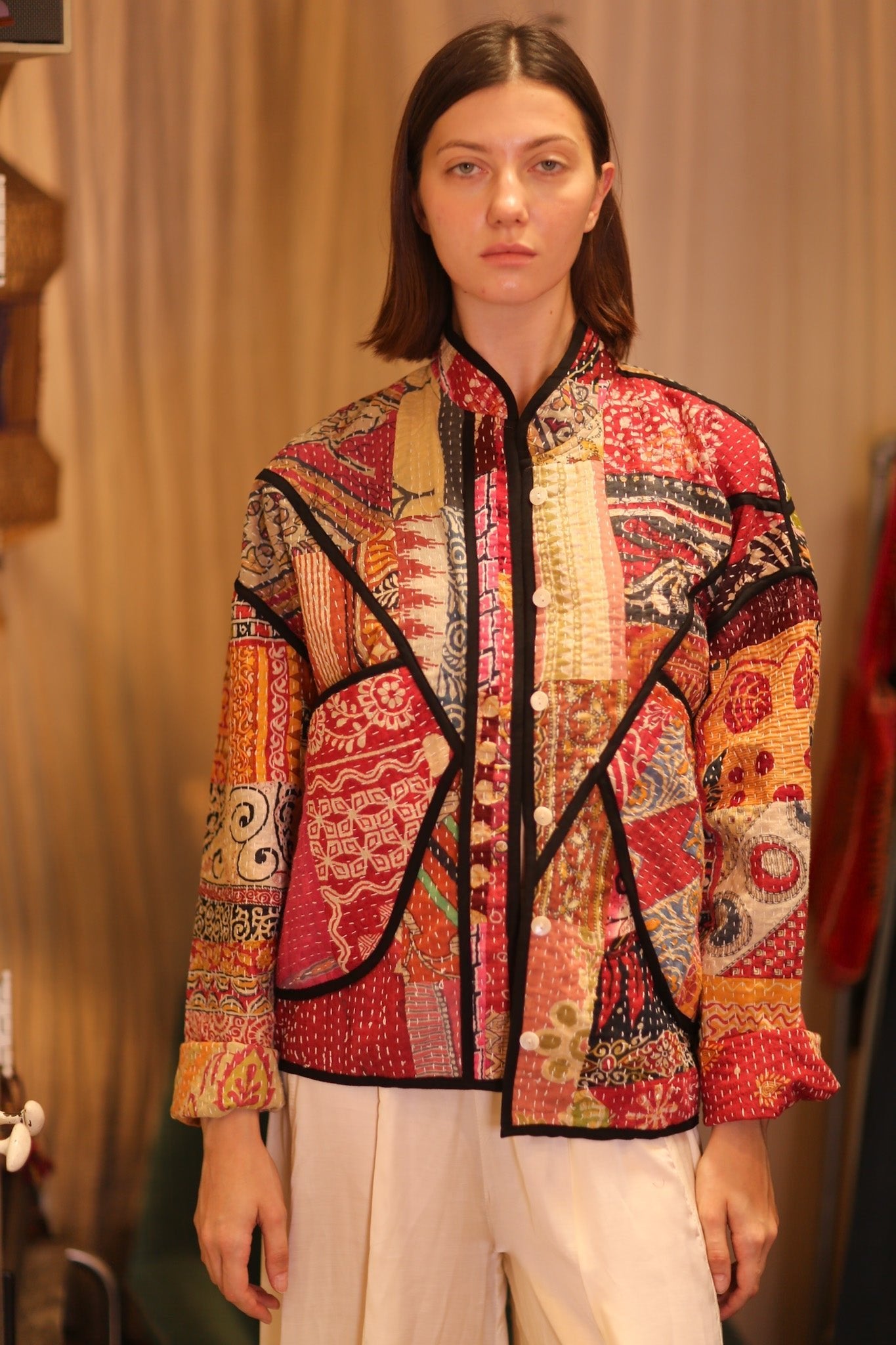 PATCHWORK PATTERN KATHAN JACKET HTIMSHU - MOMO STUDIO BERLIN - Berlin Concept Store - sustainable & ethical fashion