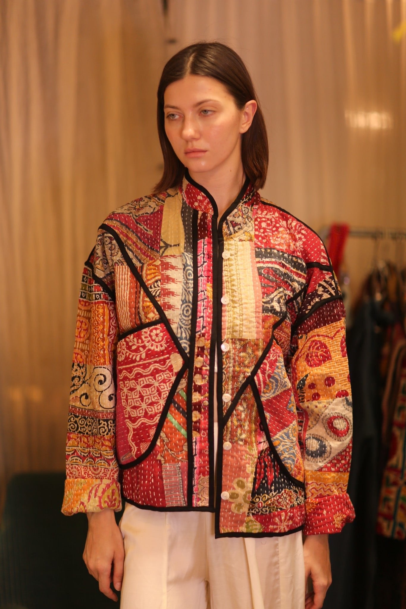 PATCHWORK PATTERN KATHAN JACKET HTIMSHU - MOMO STUDIO BERLIN - Berlin Concept Store - sustainable & ethical fashion