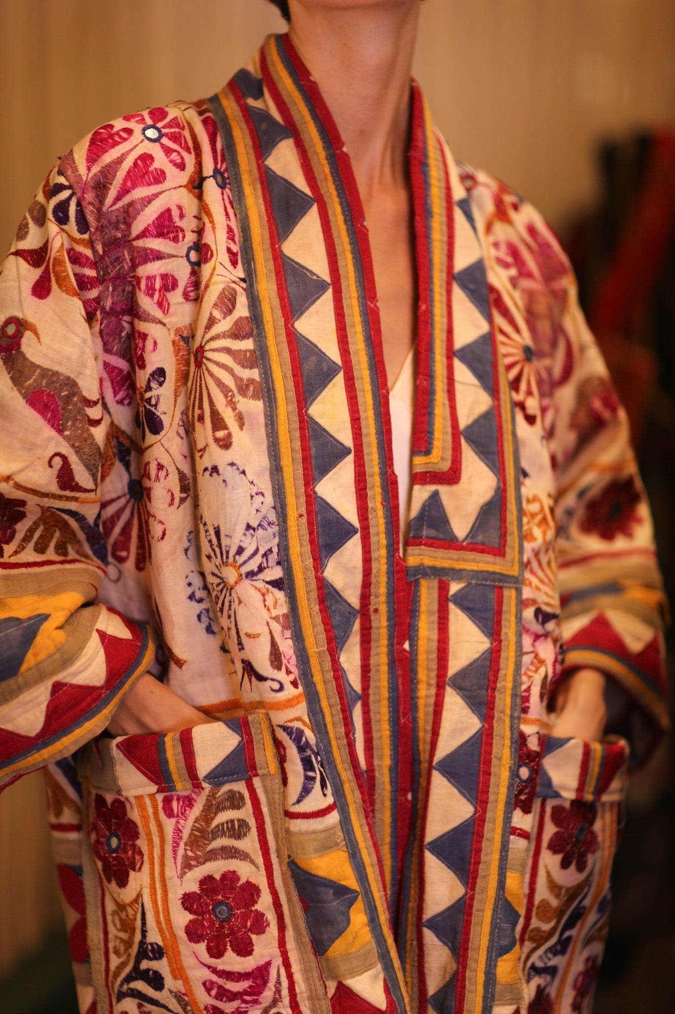 PATCHWORK PATTERN SHORT KIMONO GRITA - MOMO STUDIO BERLIN - Berlin Concept Store - sustainable & ethical fashion