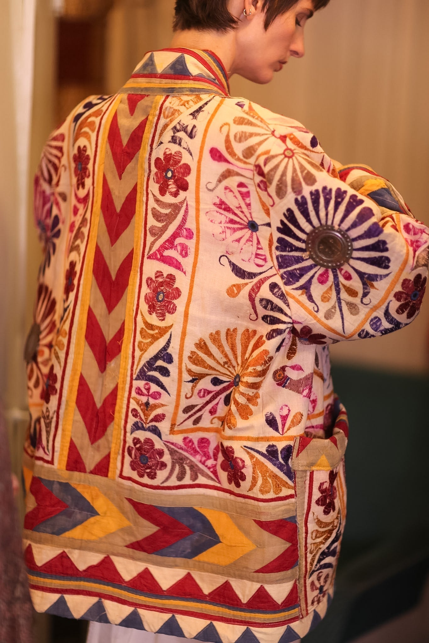 PATCHWORK PATTERN SHORT KIMONO GRITA - MOMO STUDIO BERLIN - Berlin Concept Store - sustainable & ethical fashion