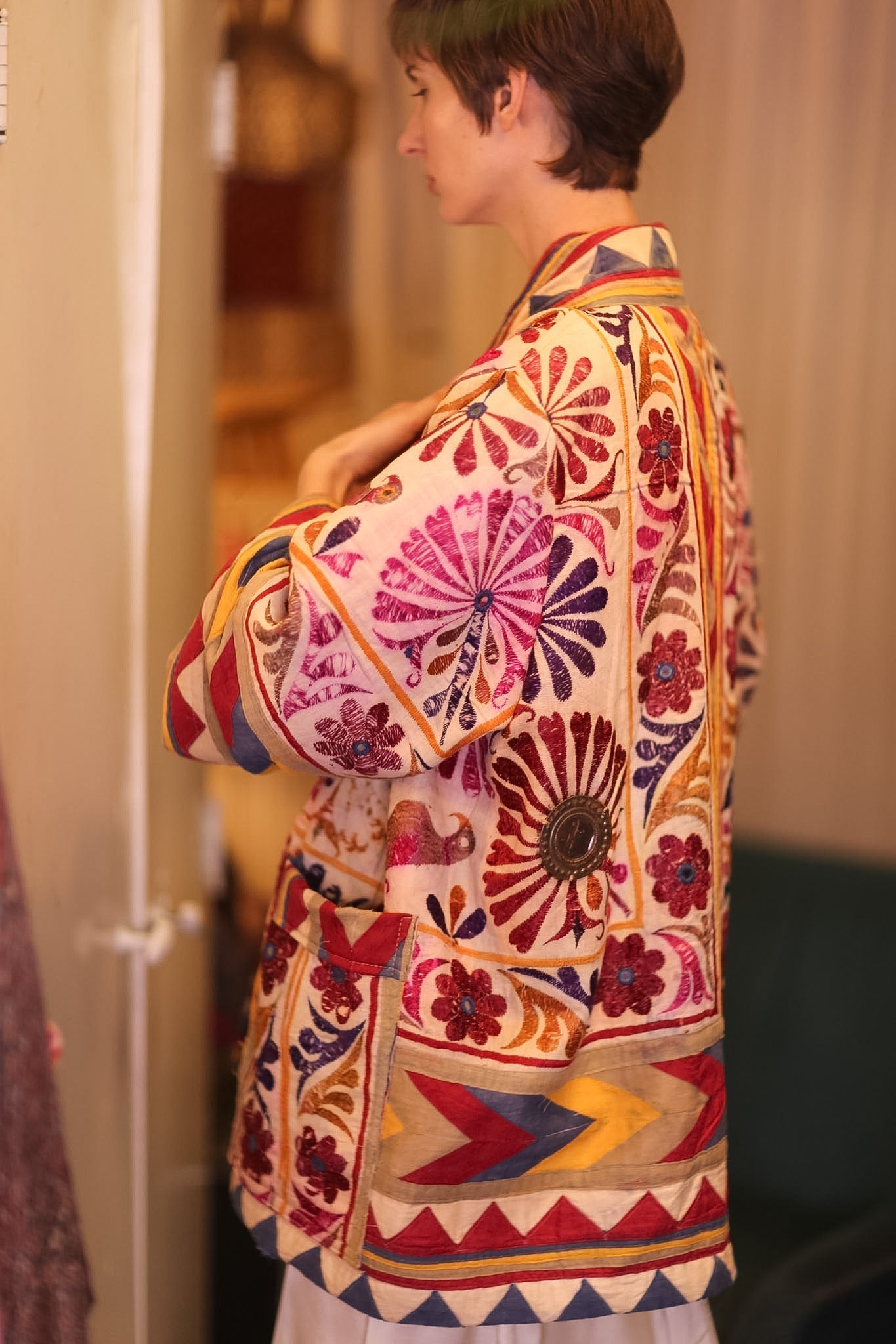 PATCHWORK PATTERN SHORT KIMONO GRITA - MOMO STUDIO BERLIN - Berlin Concept Store - sustainable & ethical fashion