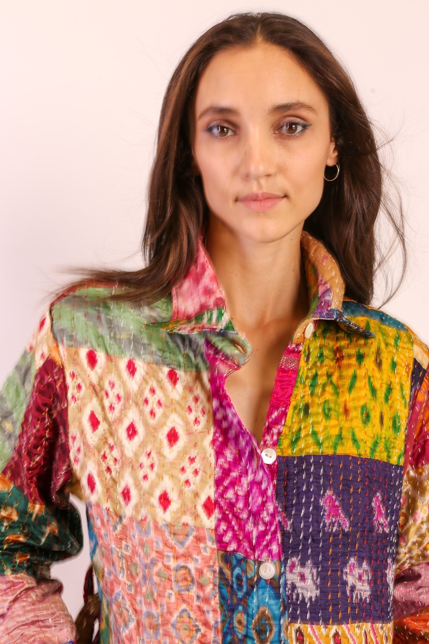 PATCHWORK SILK COAT HILA - MOMO STUDIO BERLIN - Berlin Concept Store - sustainable & ethical fashion