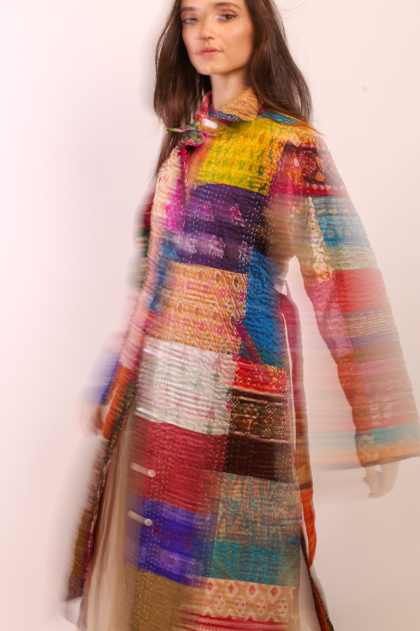 PATCHWORK SILK COAT HILA - MOMO STUDIO BERLIN - Berlin Concept Store - sustainable & ethical fashion