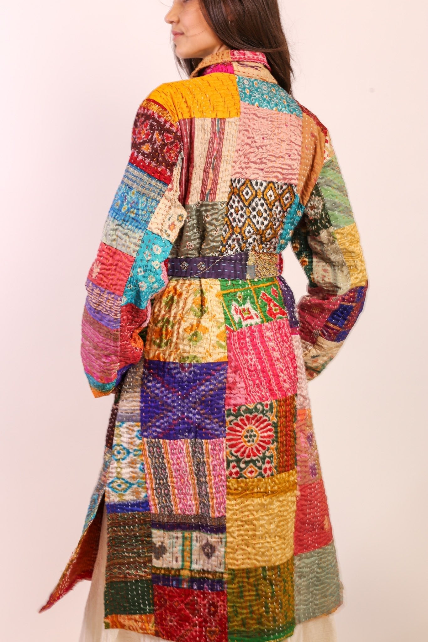 PATCHWORK SILK COAT HILA - MOMO STUDIO BERLIN - Berlin Concept Store - sustainable & ethical fashion