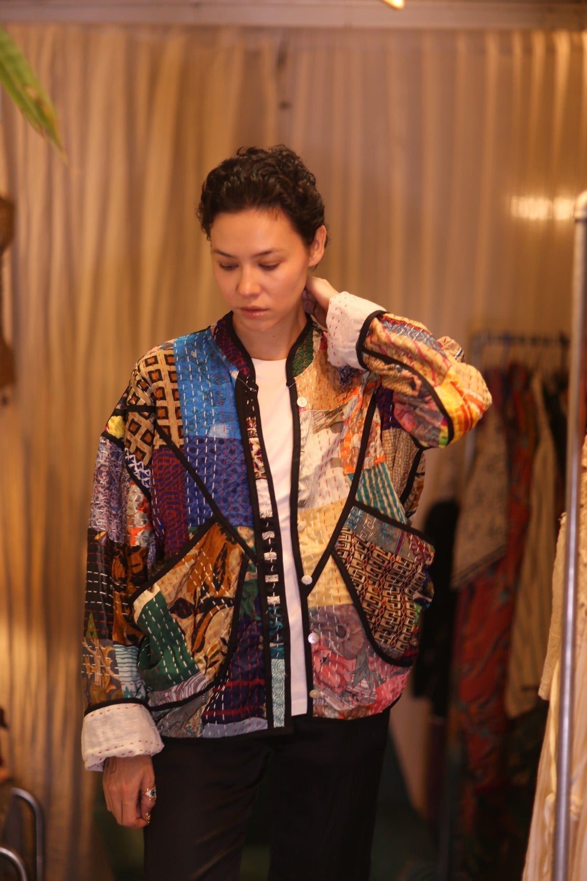 PATCHWORK SILK JACKET JINGA - MOMO STUDIO BERLIN - Berlin Concept Store - sustainable & ethical fashion