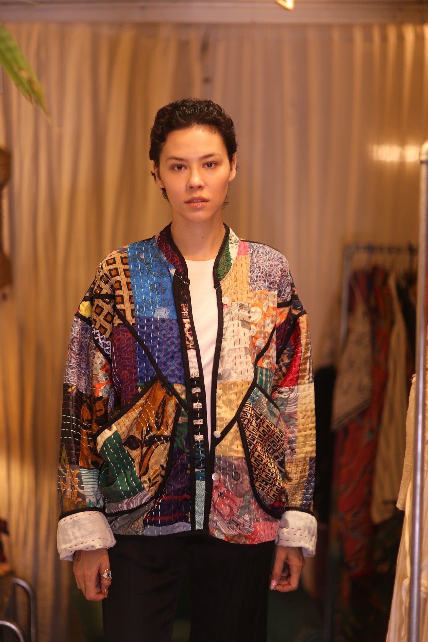 PATCHWORK SILK JACKET JINGA - MOMO STUDIO BERLIN - Berlin Concept Store - sustainable & ethical fashion