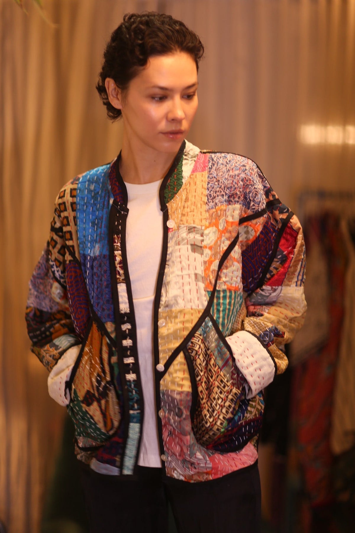 PATCHWORK SILK JACKET JINGA - MOMO STUDIO BERLIN - Berlin Concept Store - sustainable & ethical fashion