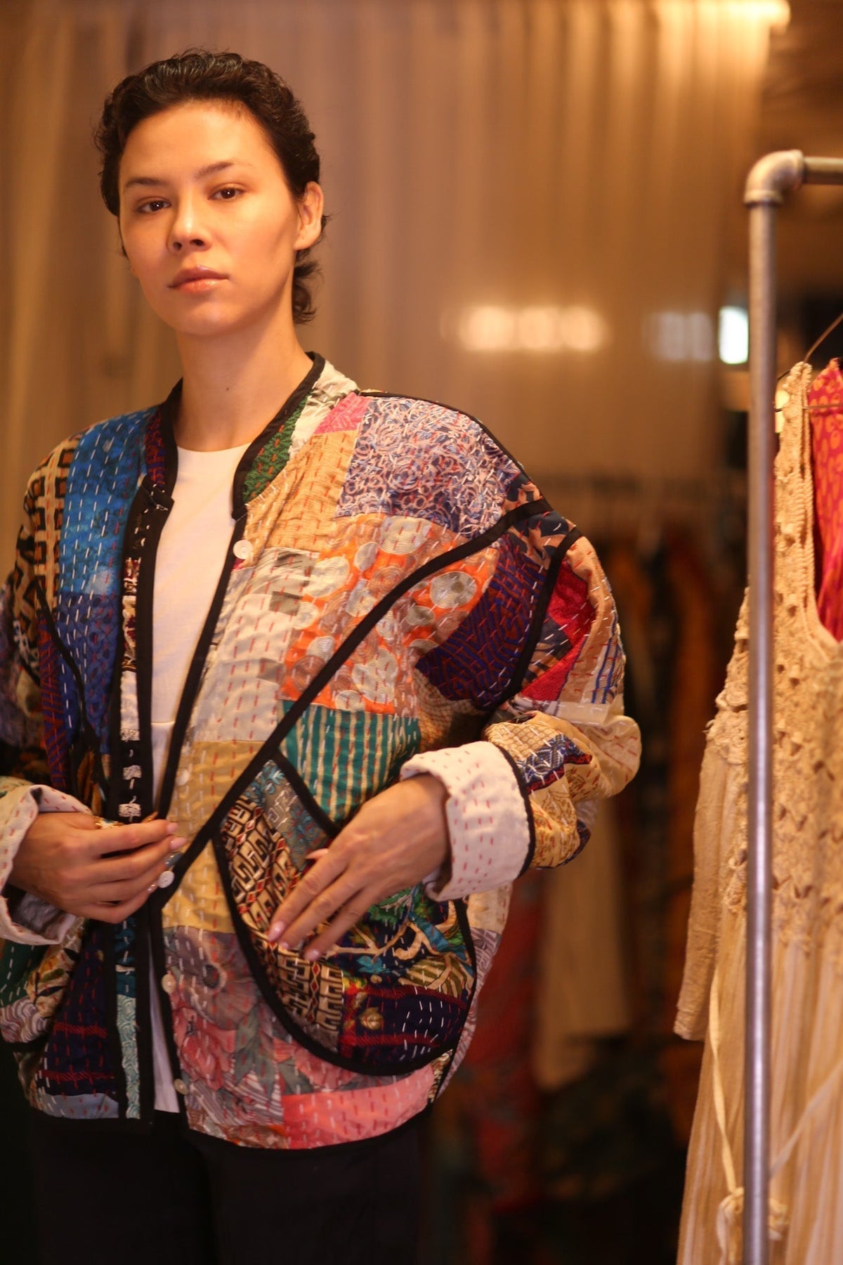 PATCHWORK SILK JACKET JINGA - MOMO STUDIO BERLIN - Berlin Concept Store - sustainable & ethical fashion
