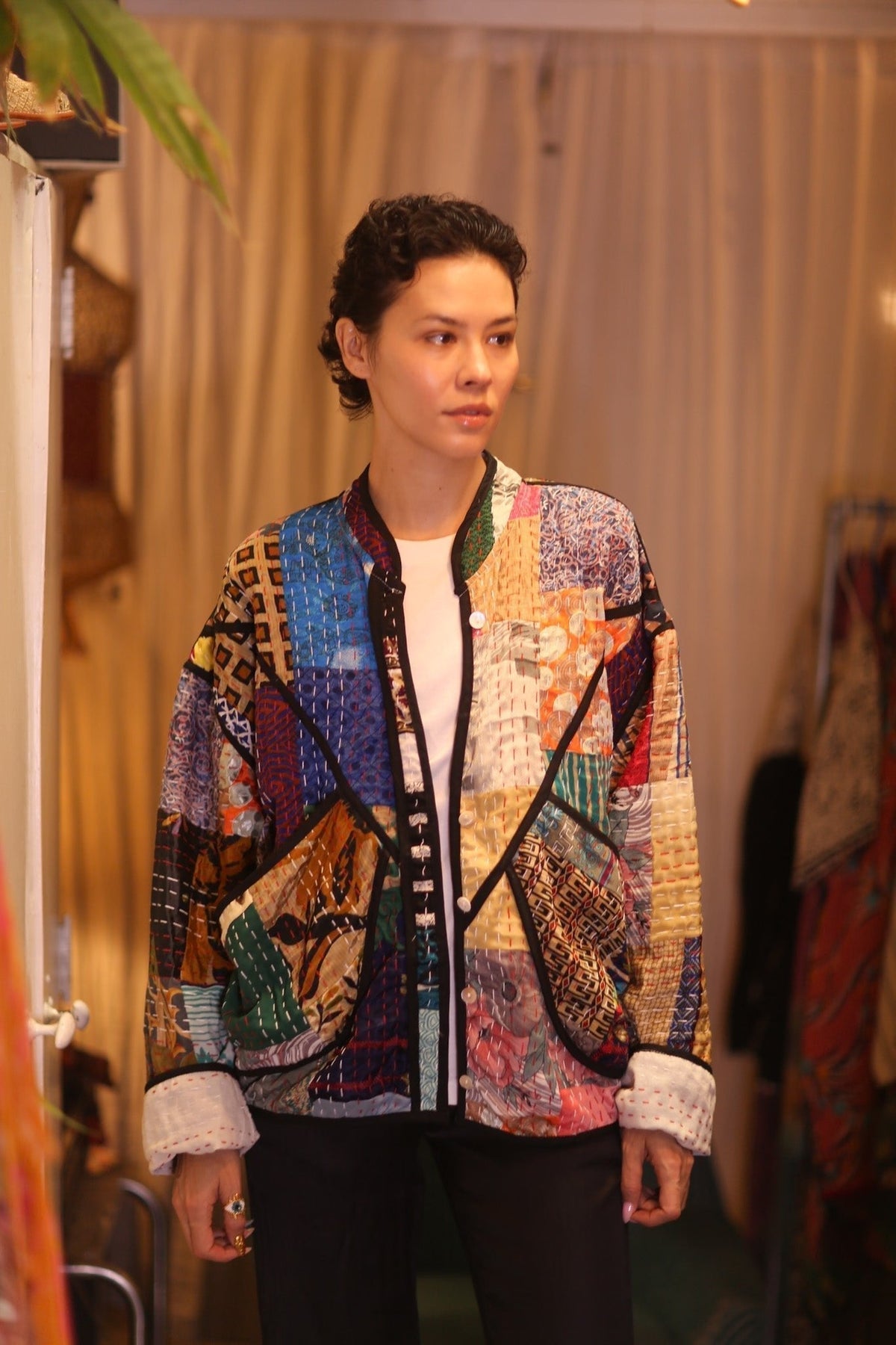 PATCHWORK SILK JACKET JINGA - MOMO STUDIO BERLIN - Berlin Concept Store - sustainable & ethical fashion