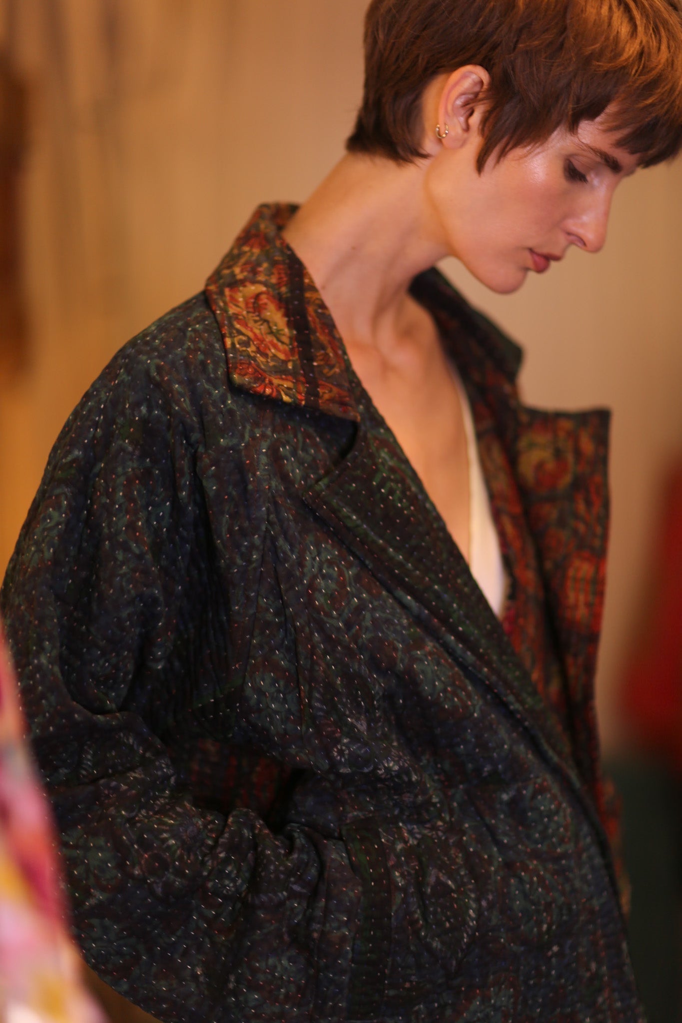 PATTERN KANTHA JACKET GARNET - MOMO STUDIO BERLIN - Berlin Concept Store - sustainable & ethical fashion