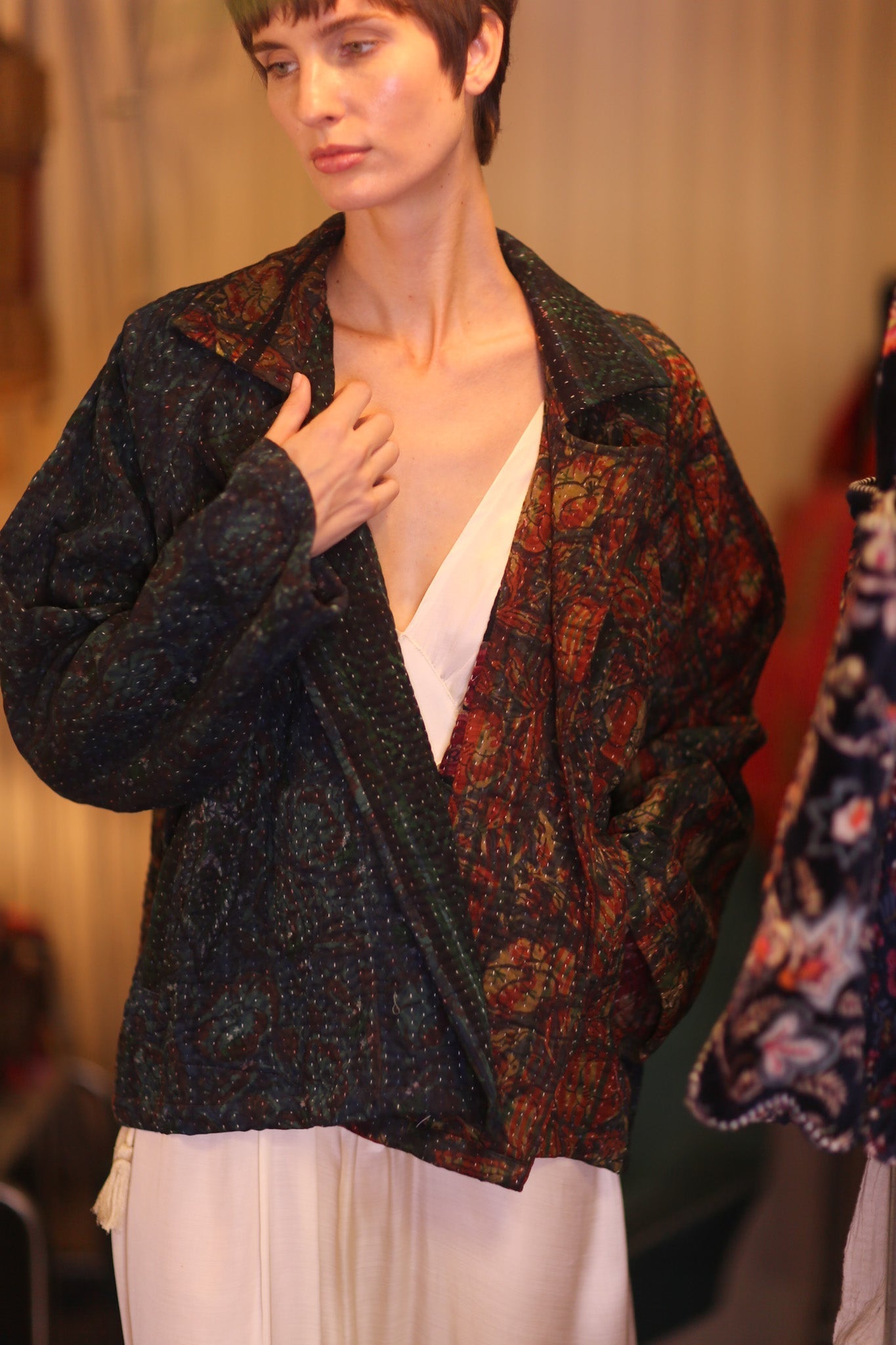 PATTERN KANTHA JACKET GARNET - MOMO STUDIO BERLIN - Berlin Concept Store - sustainable & ethical fashion