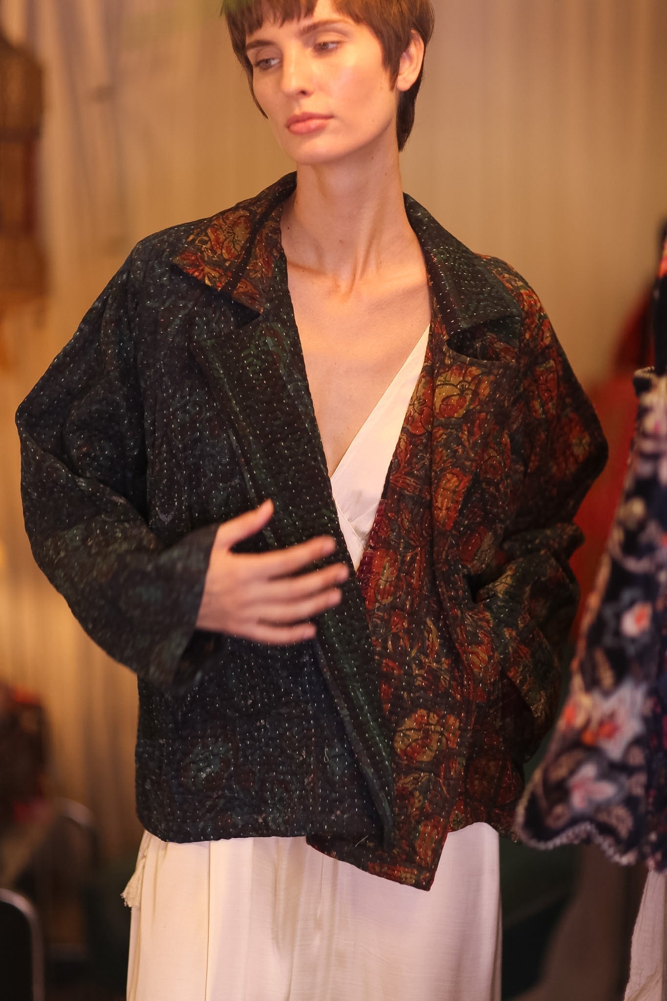 PATTERN KANTHA JACKET GARNET - MOMO STUDIO BERLIN - Berlin Concept Store - sustainable & ethical fashion
