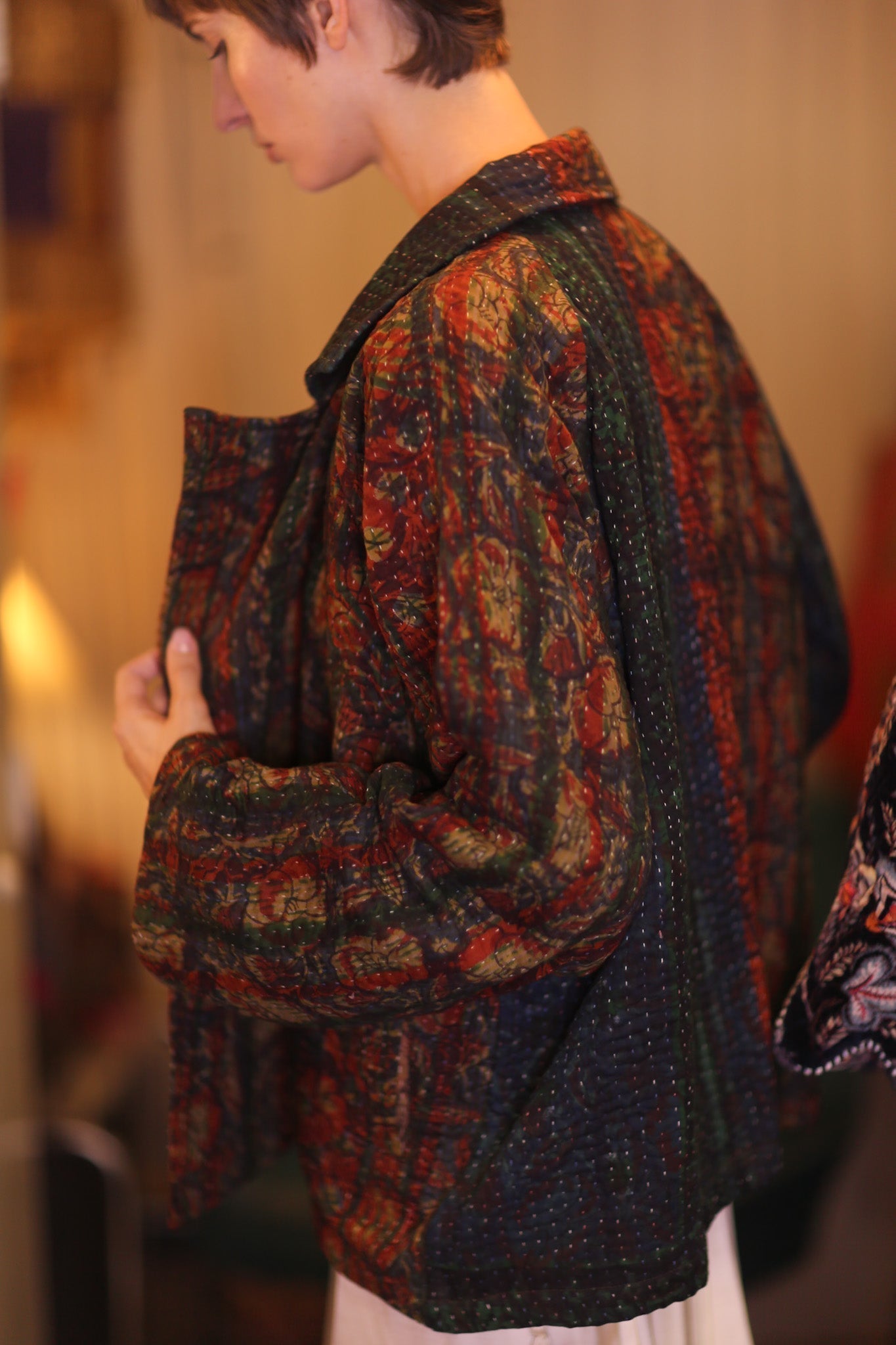 PATTERN KANTHA JACKET GARNET - MOMO STUDIO BERLIN - Berlin Concept Store - sustainable & ethical fashion