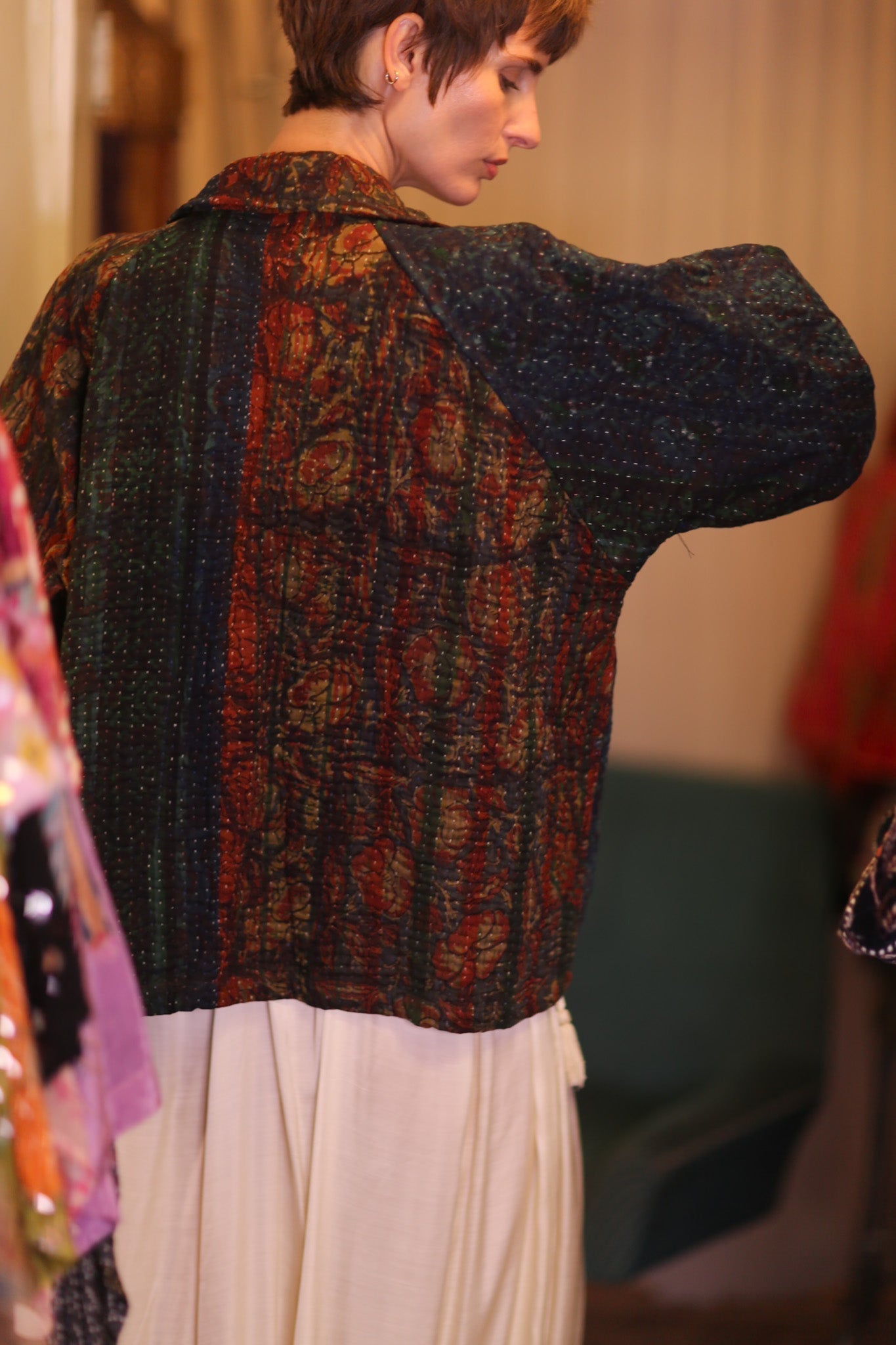 PATTERN KANTHA JACKET GARNET - MOMO STUDIO BERLIN - Berlin Concept Store - sustainable & ethical fashion