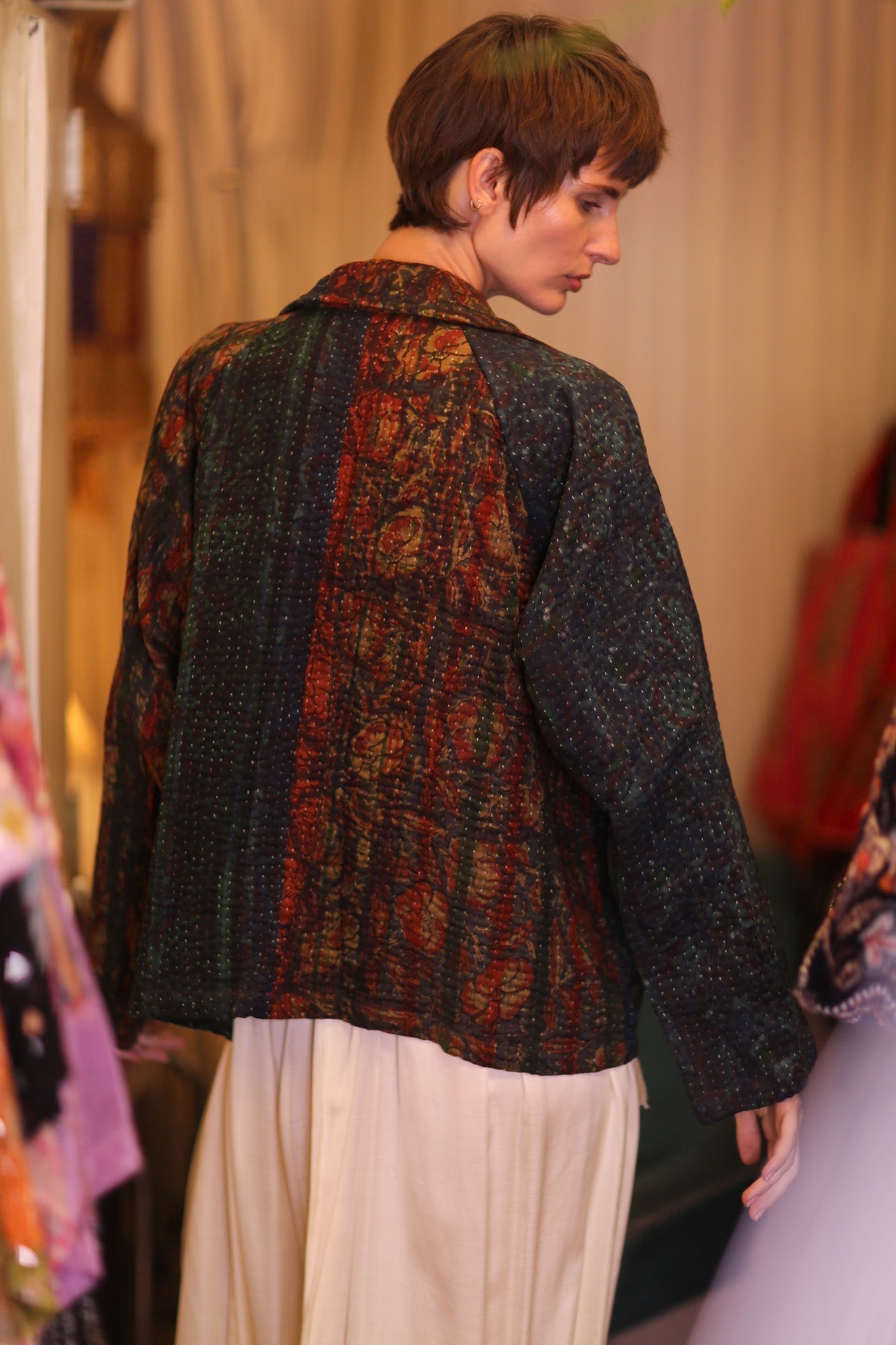 PATTERN KANTHA JACKET GARNET - MOMO STUDIO BERLIN - Berlin Concept Store - sustainable & ethical fashion